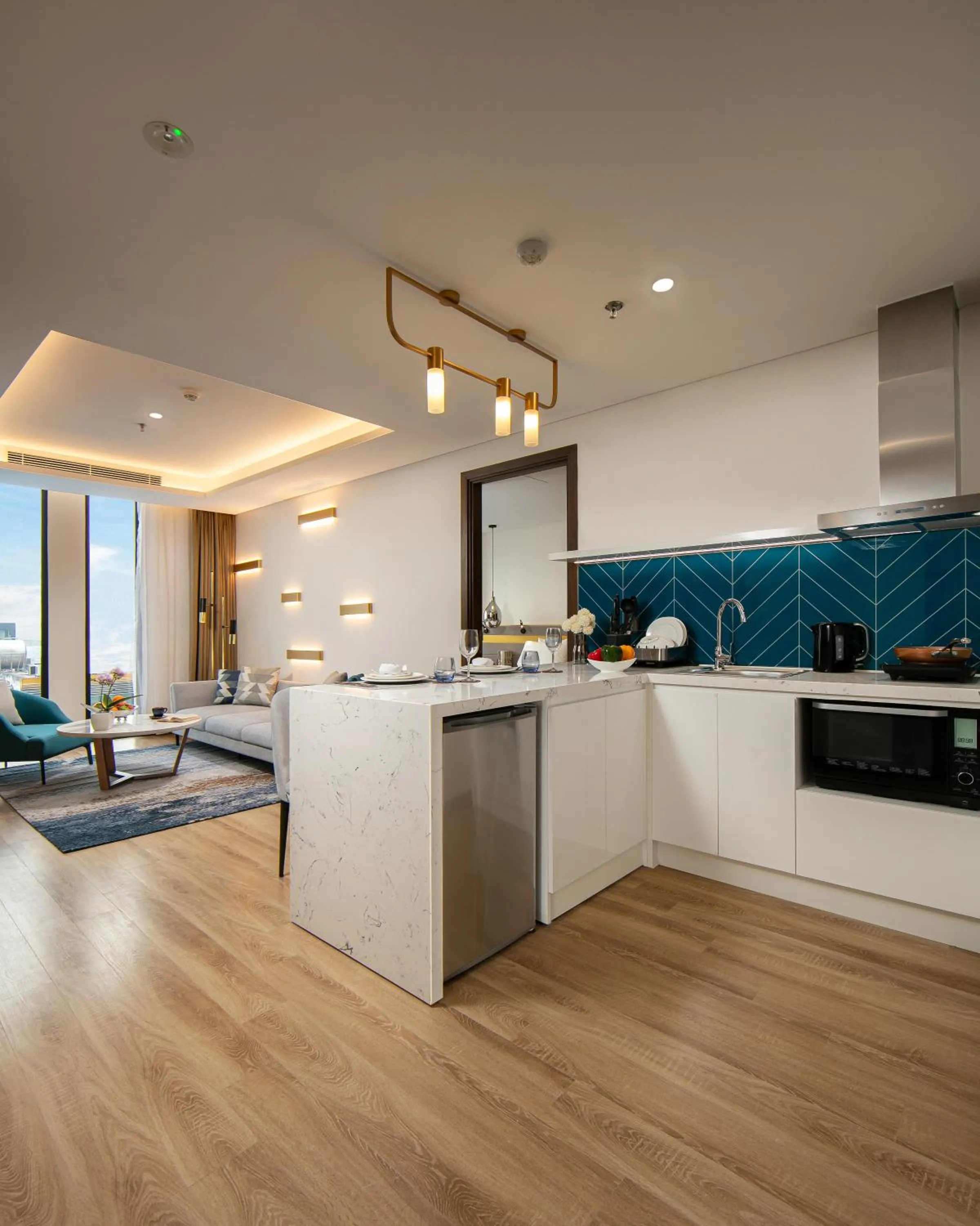 Kitchen or kitchenette in Mövenpick Living West Hanoi