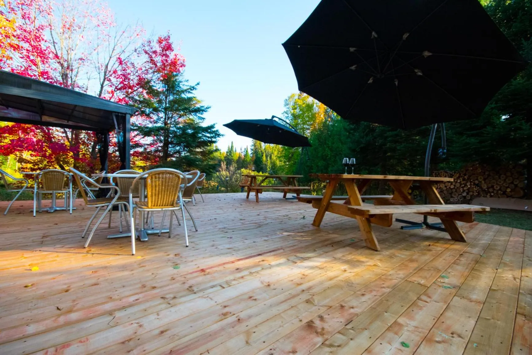 Balcony/Terrace in Oberge Inn Val-David