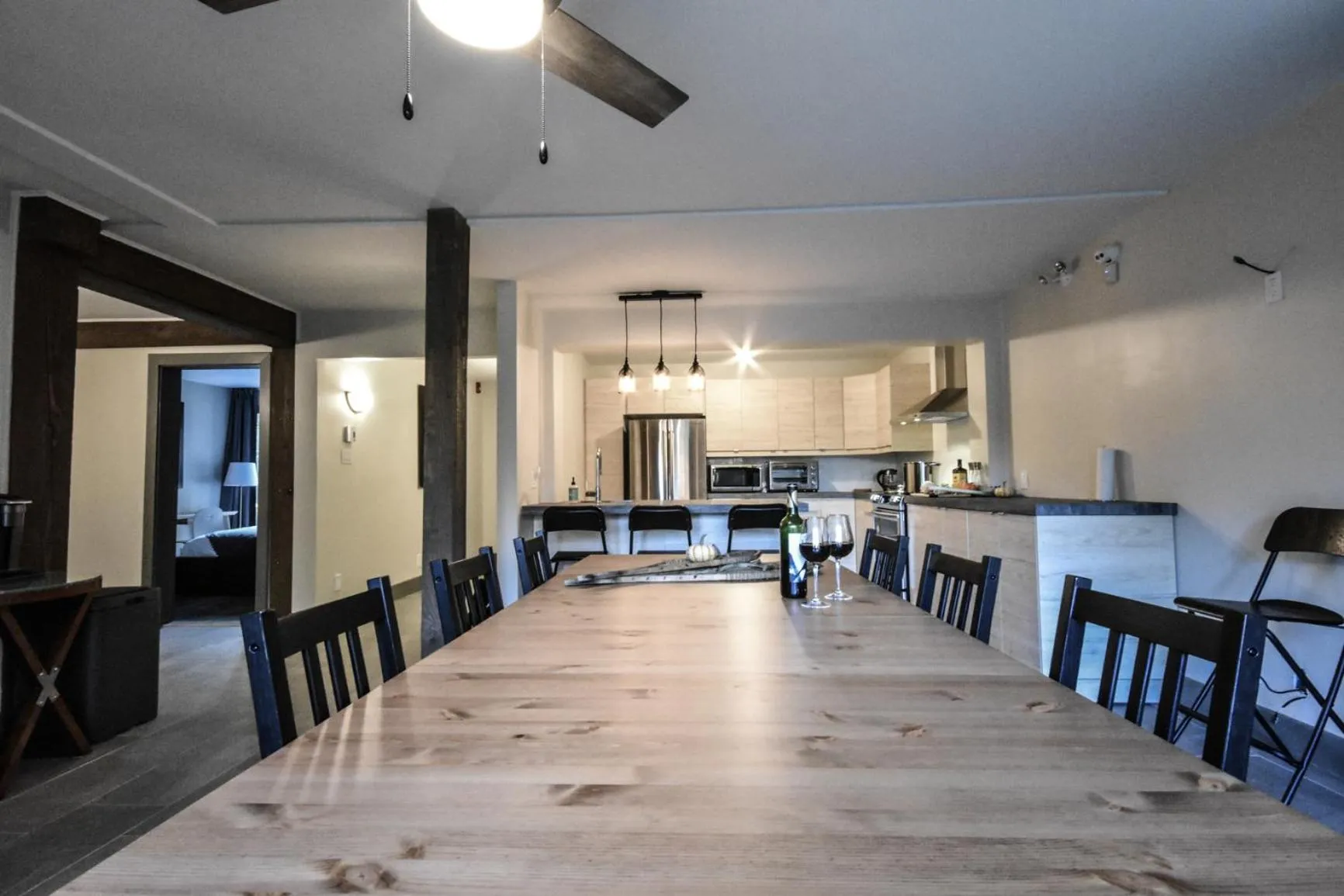 Kitchen or kitchenette in Oberge Inn Val-David