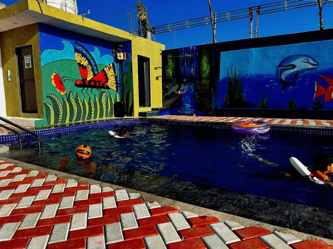 Pool view in Bundeli Farm Resort & Banquet Orchha