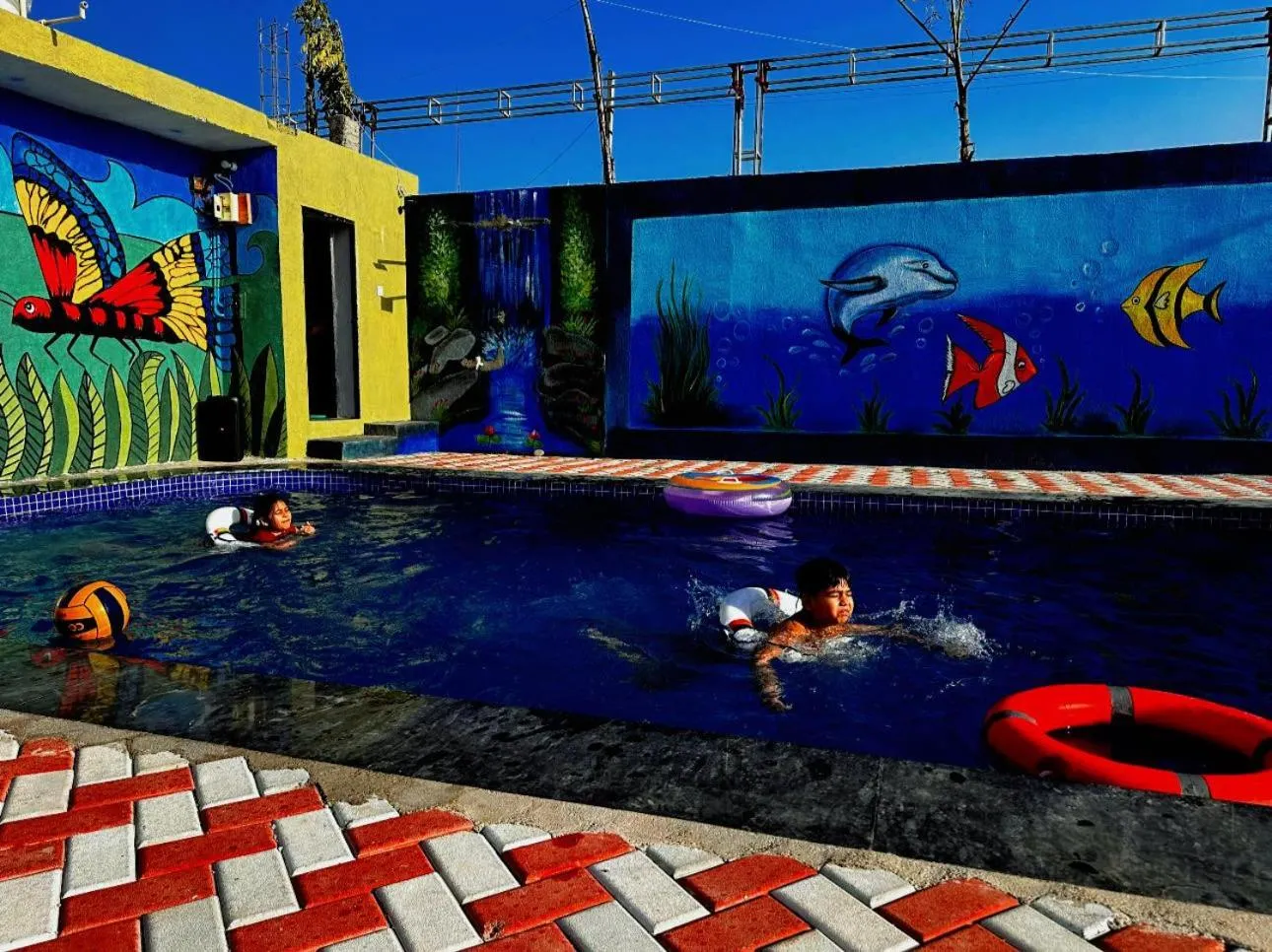 Pool view in Bundeli Farm Resort & Banquet Orchha