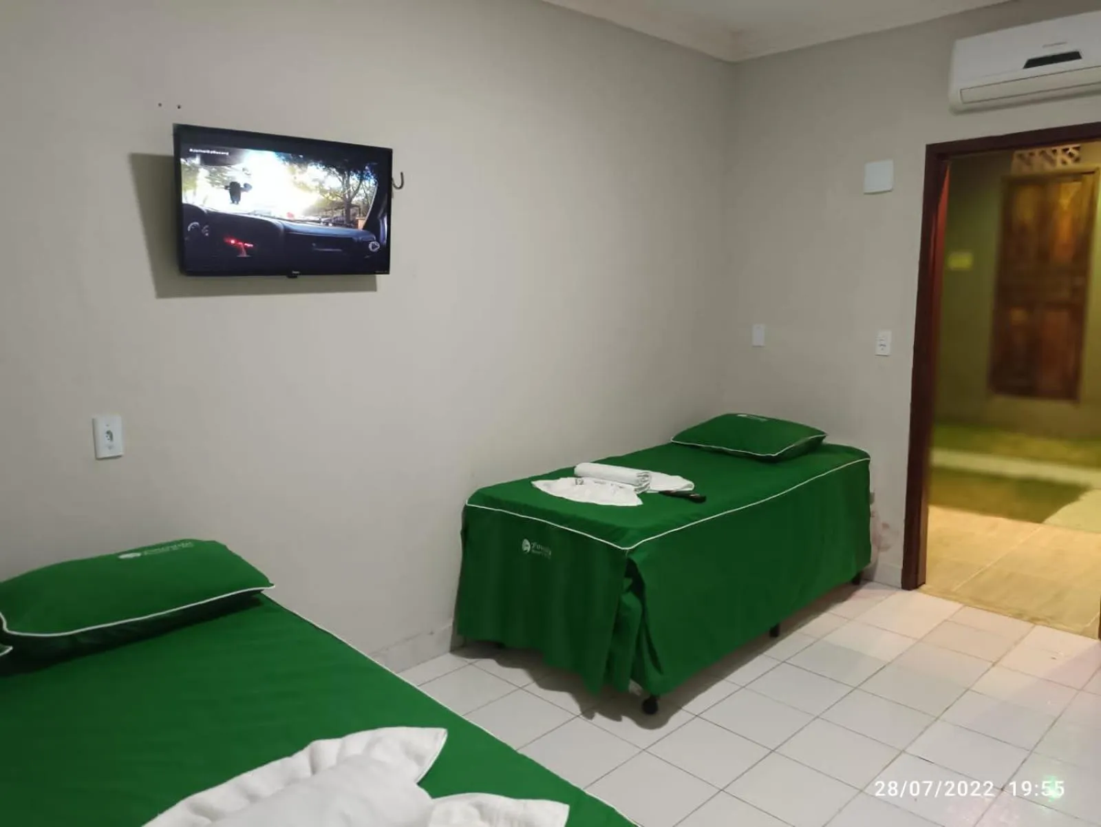 Bed in Pousada Recanto Beach