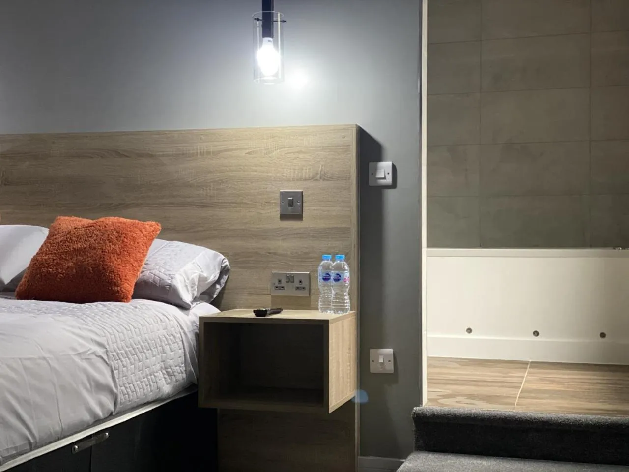 Bedroom, Bed in City Space