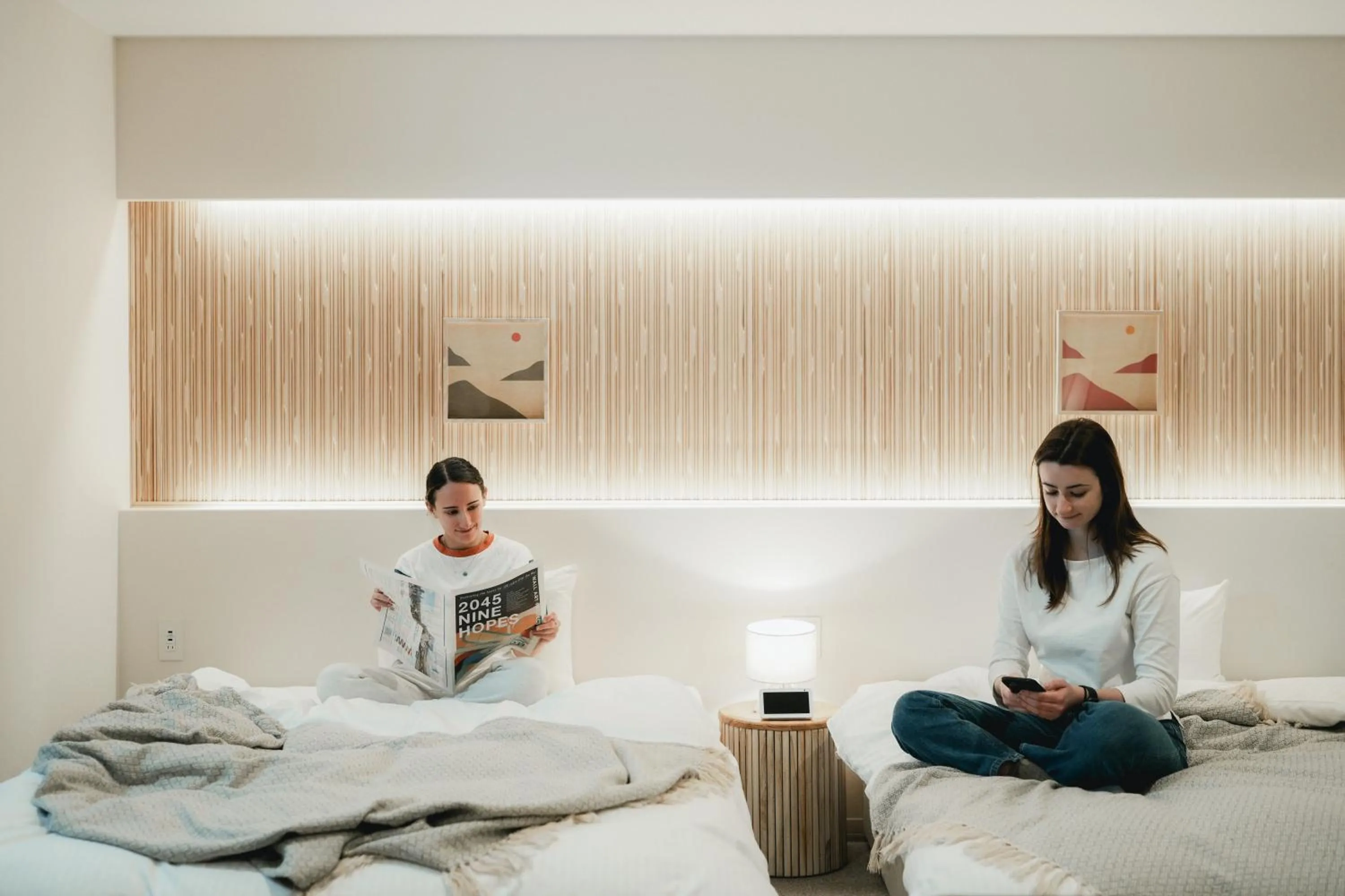 Bed in NAGI Hiroshima Hotel and Lounge