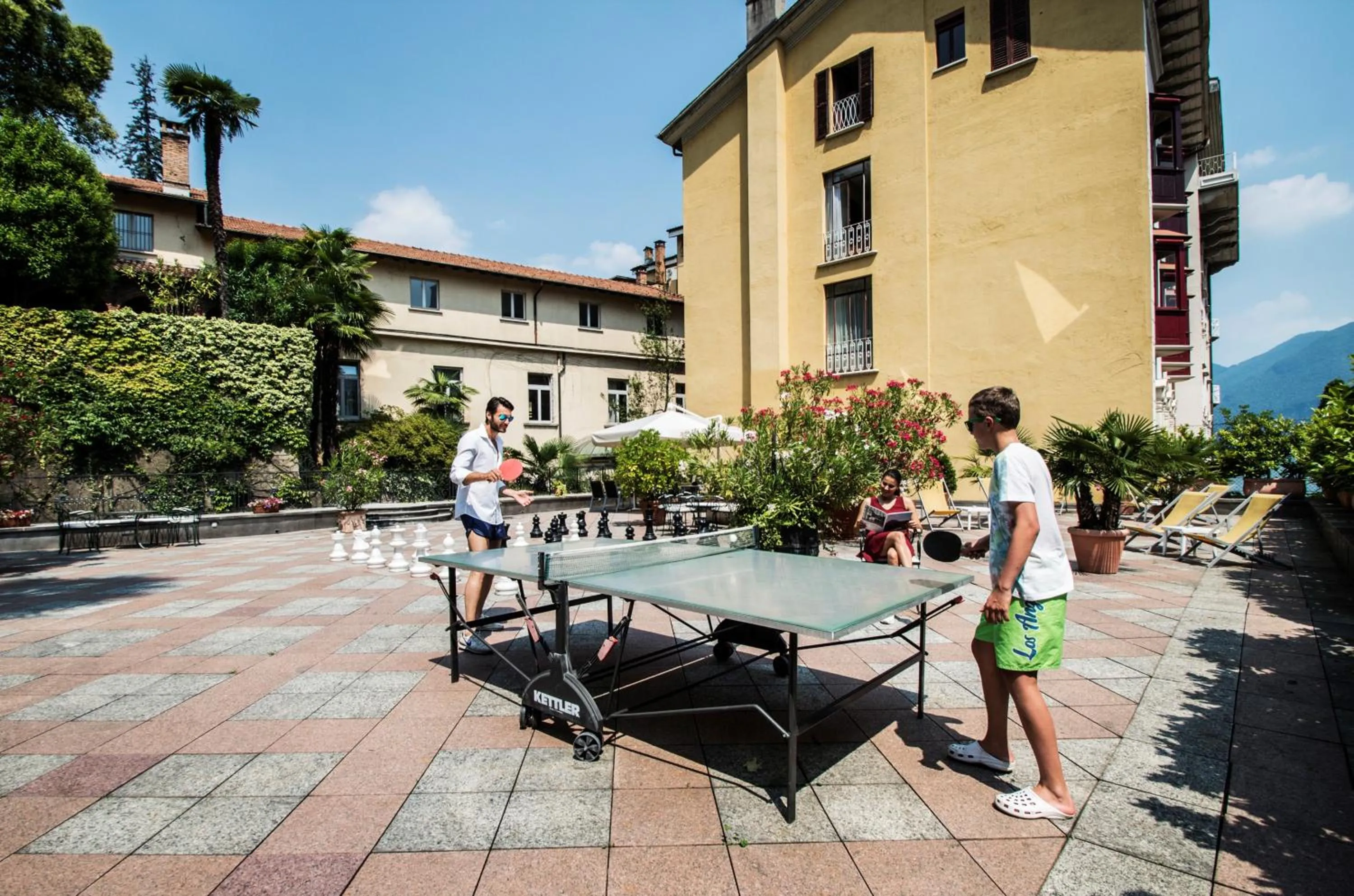 Children play ground in International au Lac Historic Lakeside Hotel