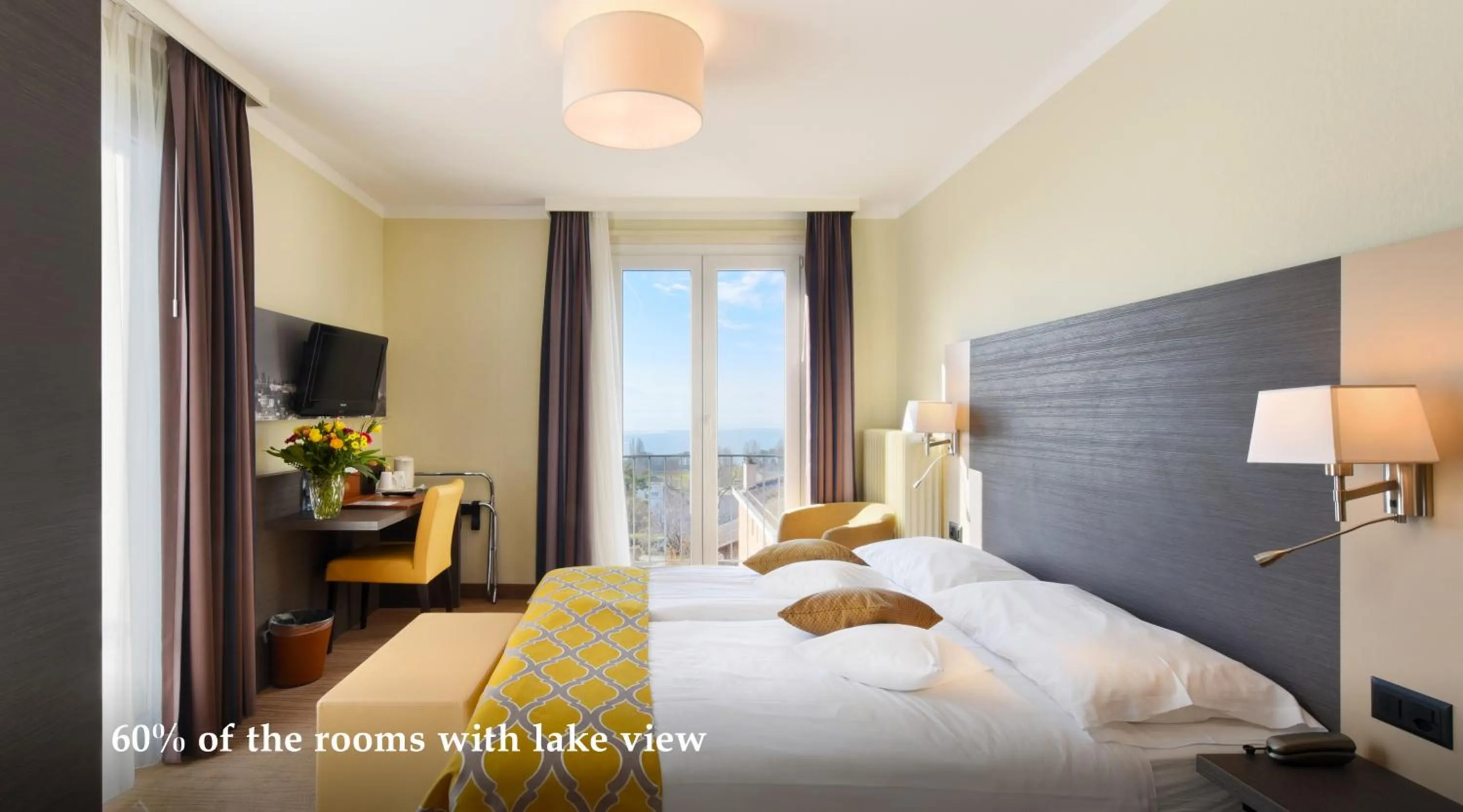 Photo of the whole room, Bed in Hôtel Bellerive