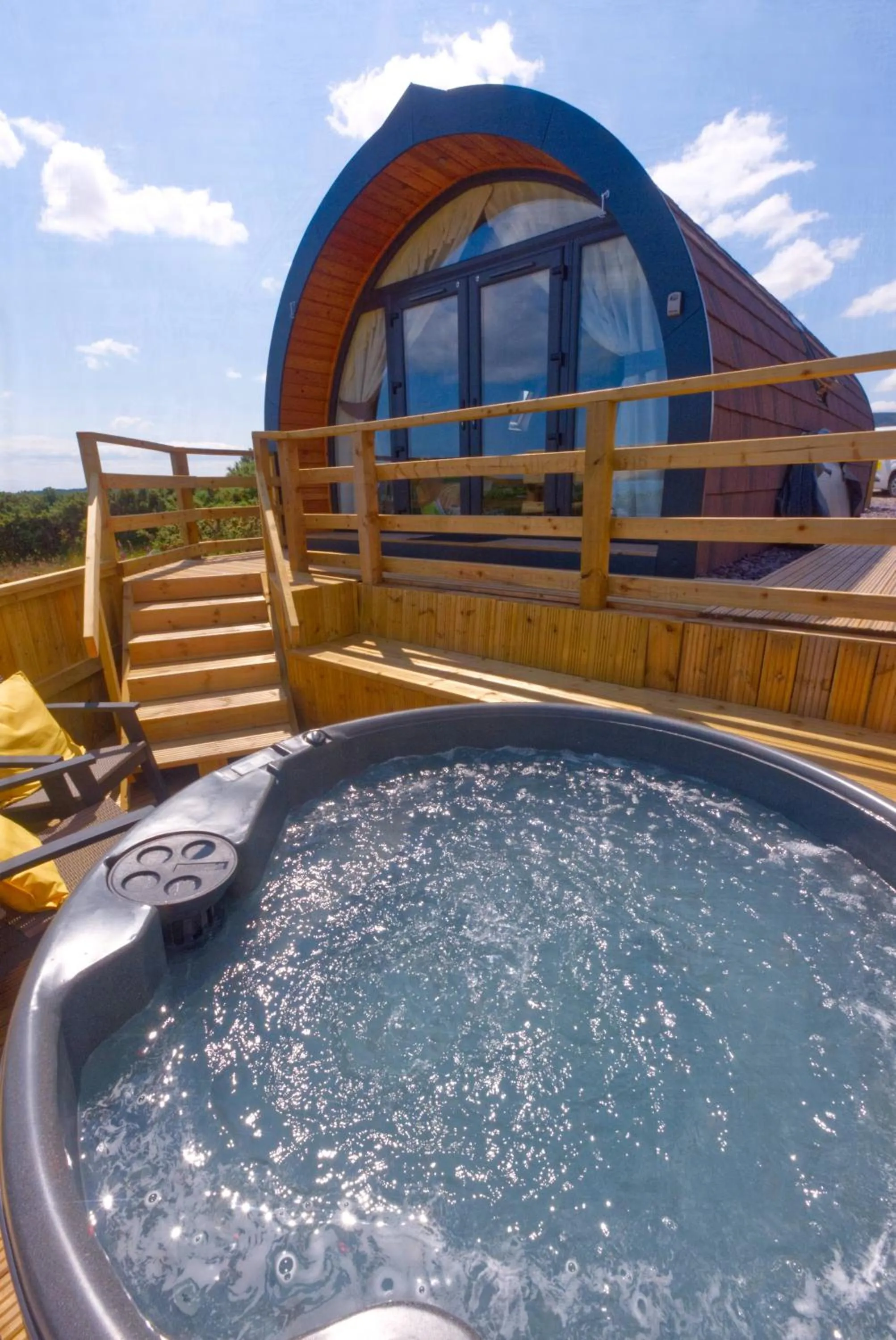 Hot Tub in North Coast 500 Pods - Brora