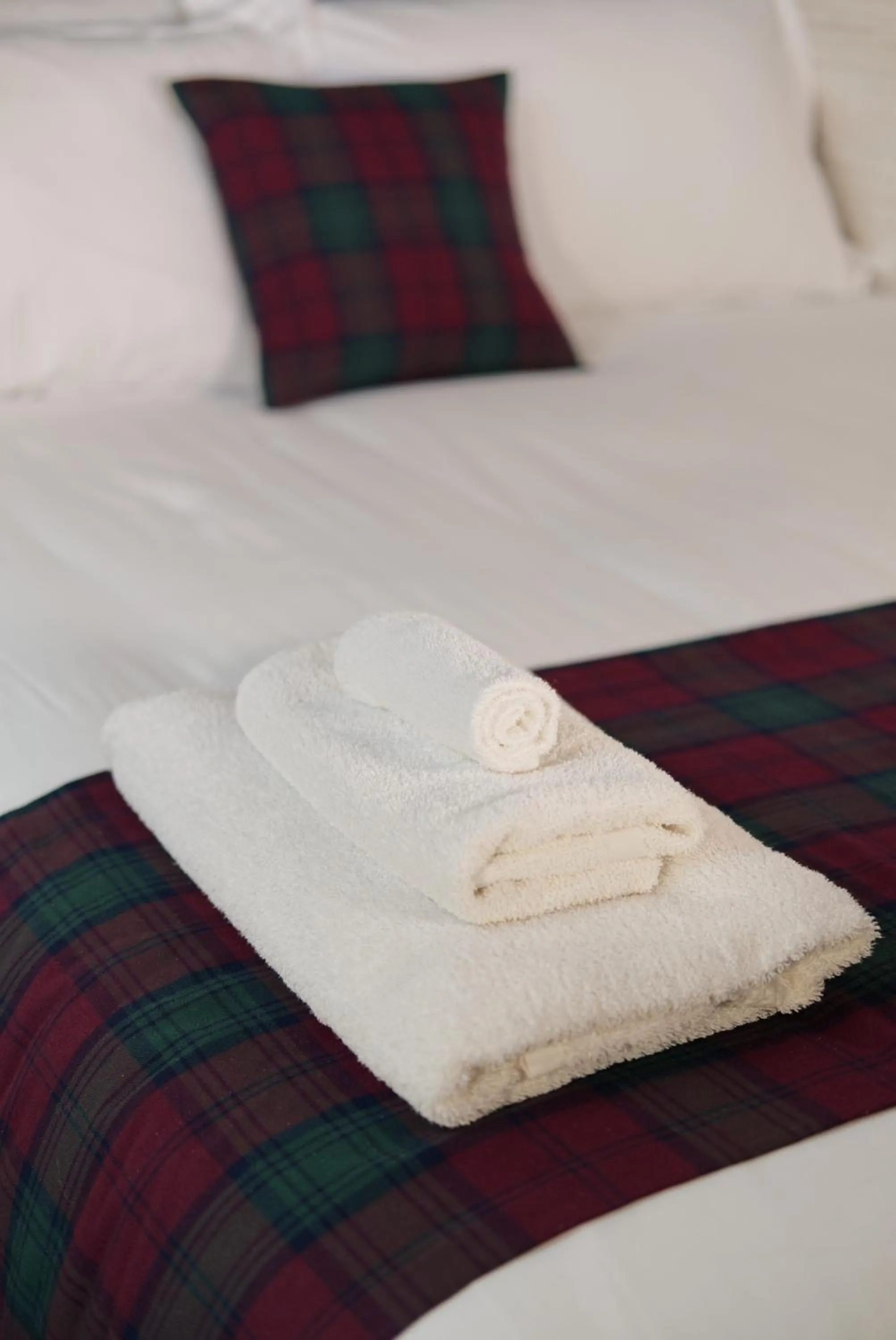 towels, Bed in North Coast 500 Pods - Brora
