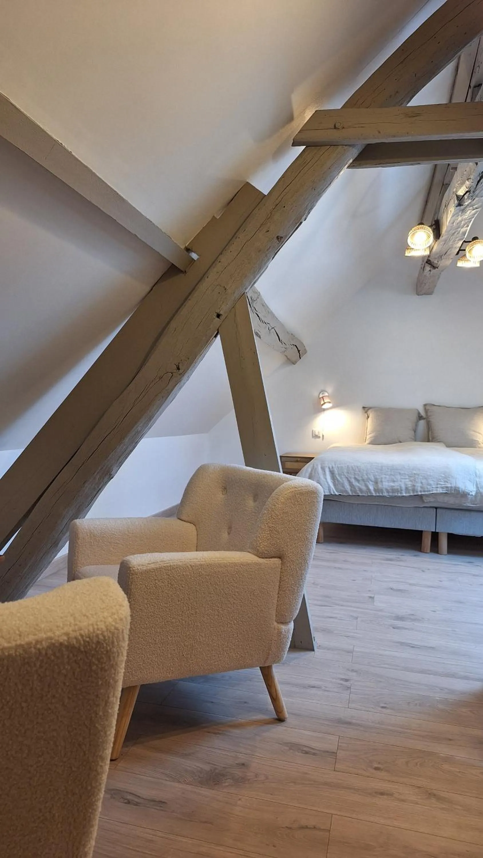 Photo of the whole room, Bed in Traînefeuilles - Chambres d'hôtes proche Zoo de Beauval