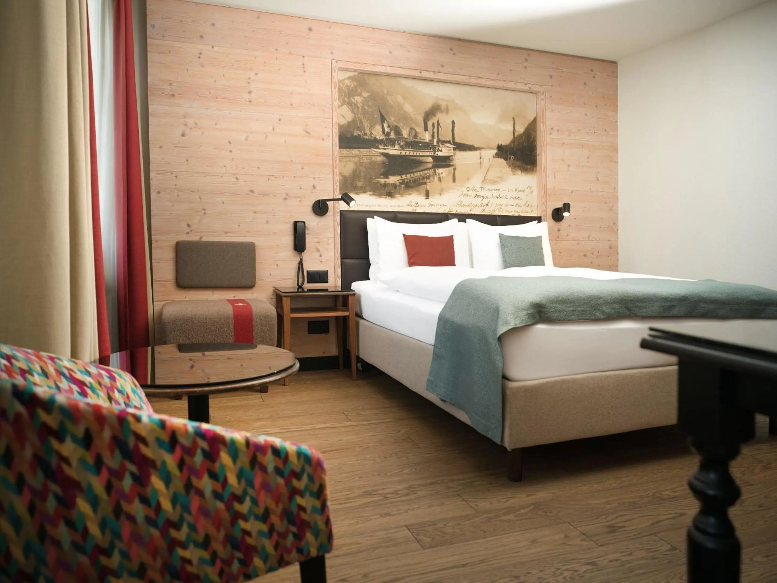 Bedroom, Bed in Hotel Interlaken