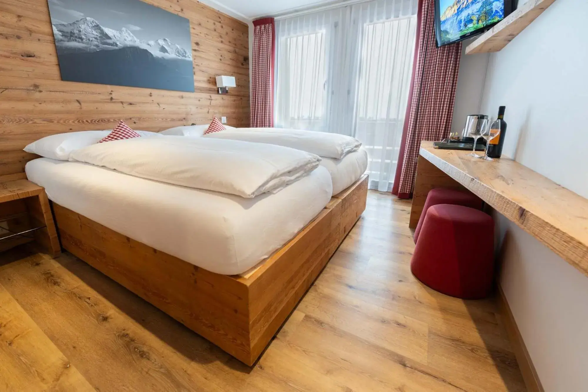 Small Double Room Eiger View in Hotel Bernerhof Grindelwald Small Double Room Eiger View in Hotel Bernerhof Grindelwald