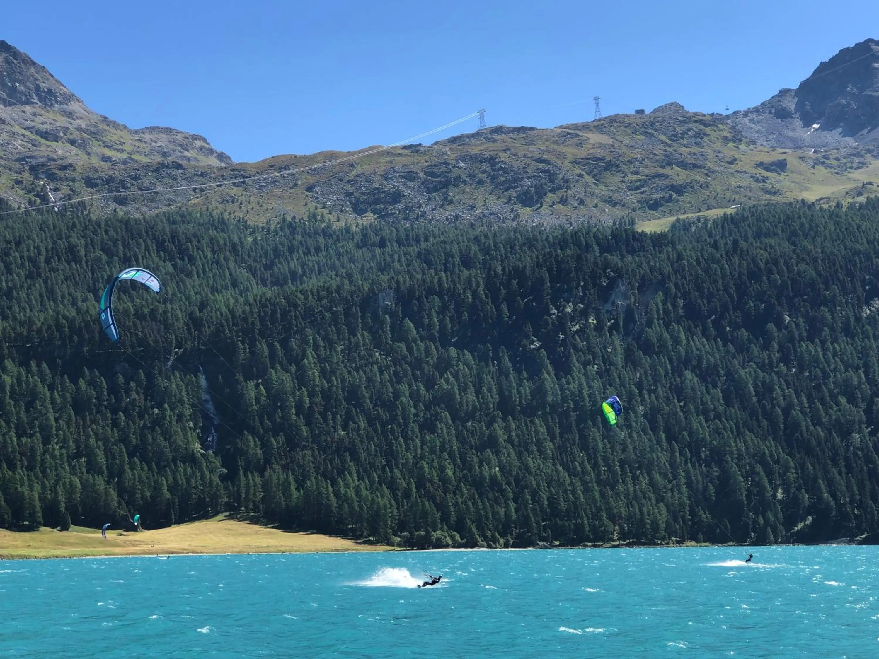 Windsurfing in Albana Hotel Silvaplana