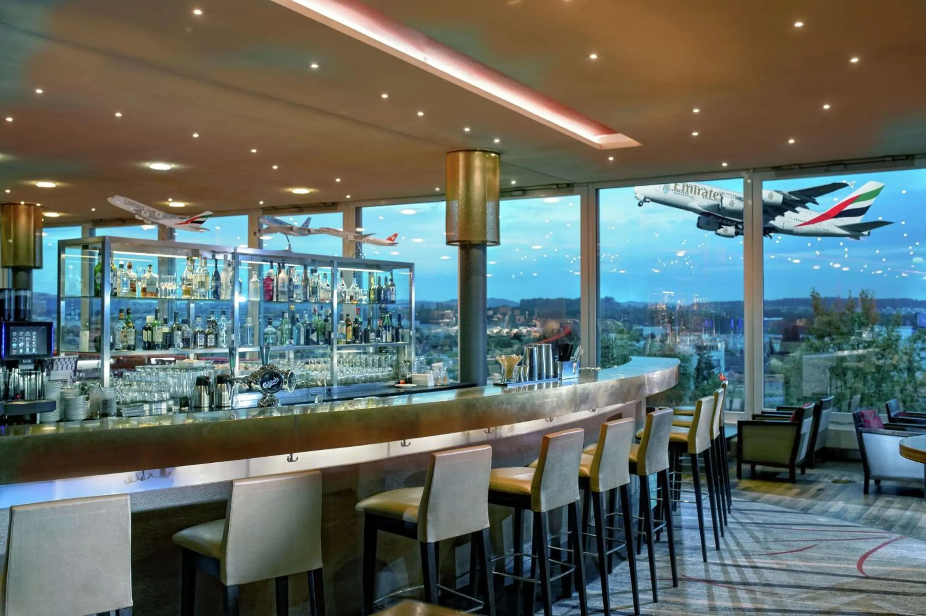 Lobby or reception in Hilton Zurich Airport Lobby or reception in Hilton Zurich Airport