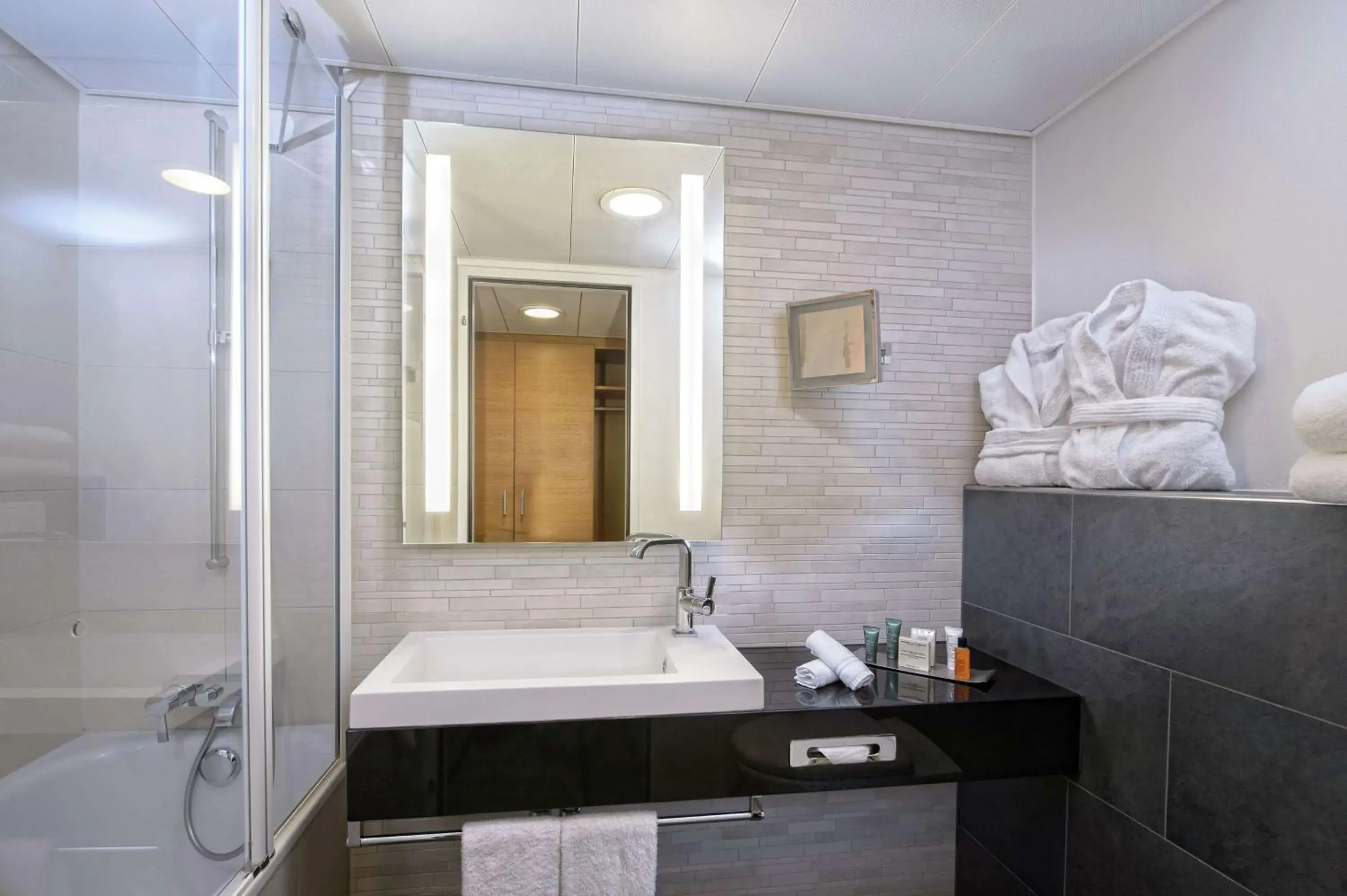 Bathroom in Hilton Zurich Airport Bathroom in Hilton Zurich Airport