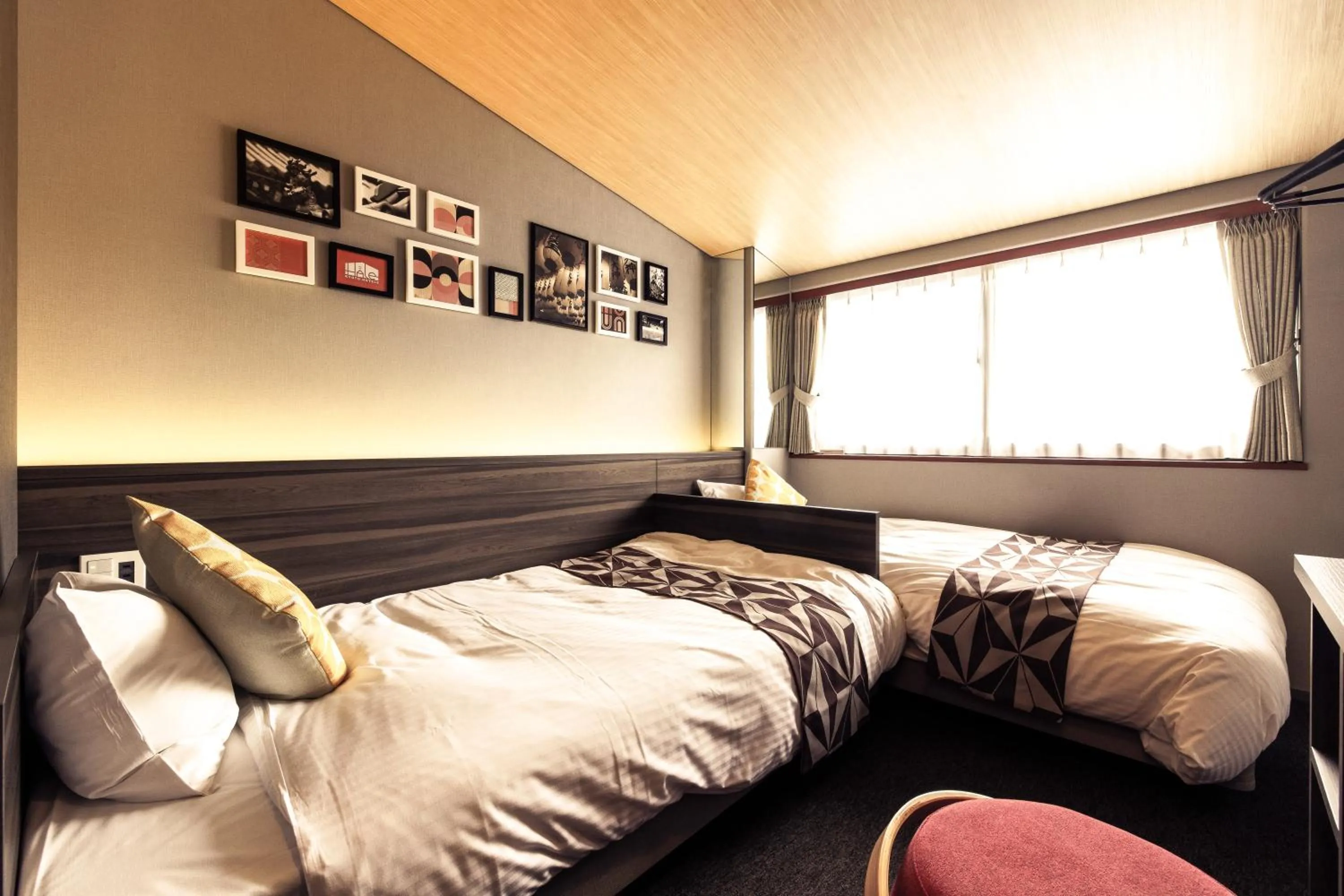 Bed in HALE Kyoto Toji