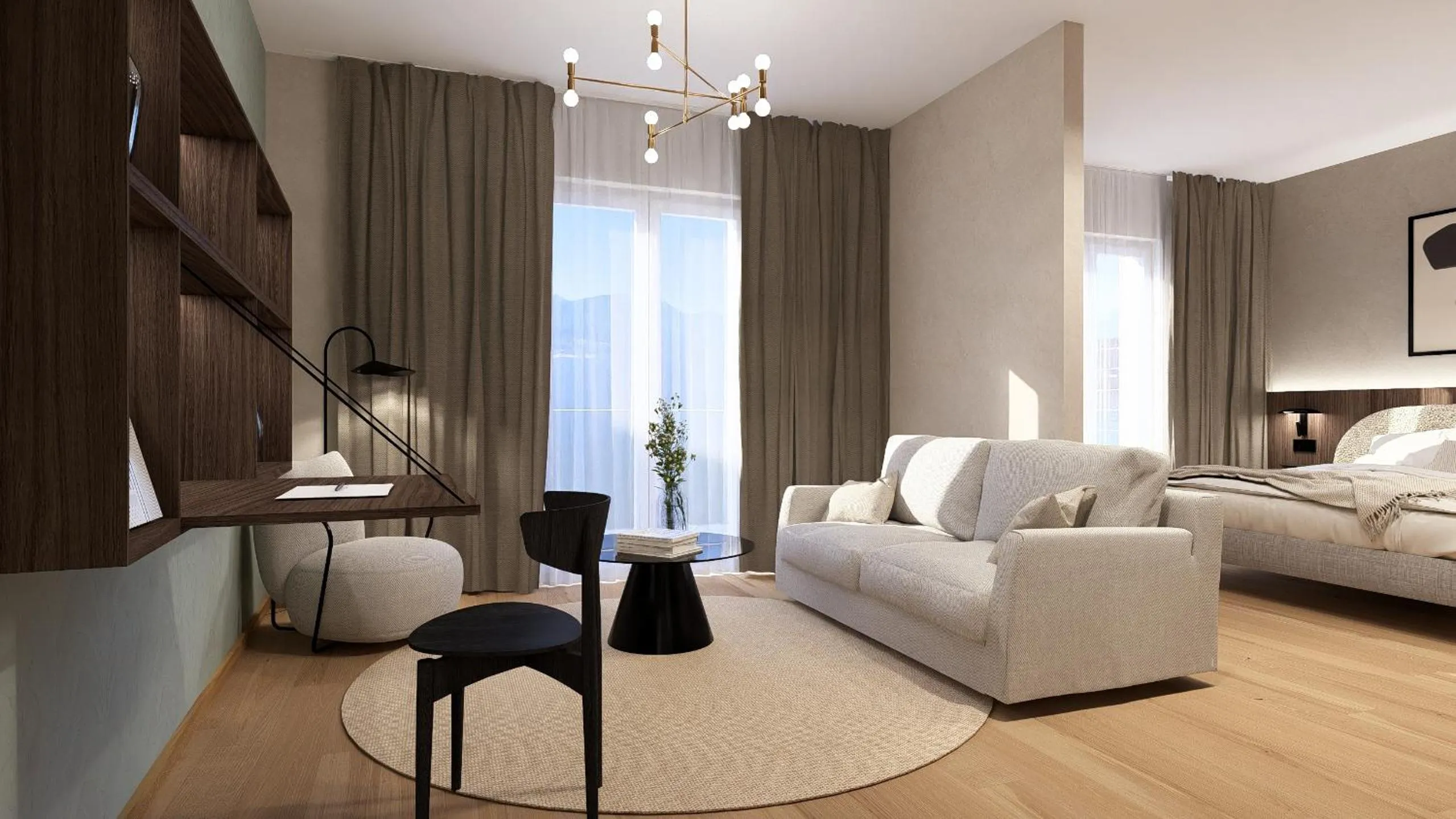 Photo of the whole room, Bed in Hotel la Palma au Lac