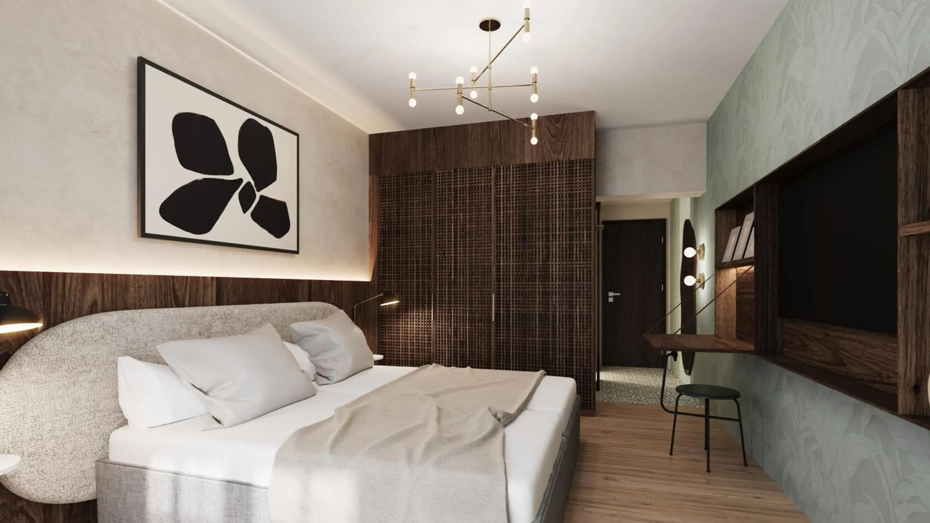 Classic Single Room with Mountain View in Hotel la Palma au Lac Classic Single Room with Mountain View in Hotel la Palma au Lac