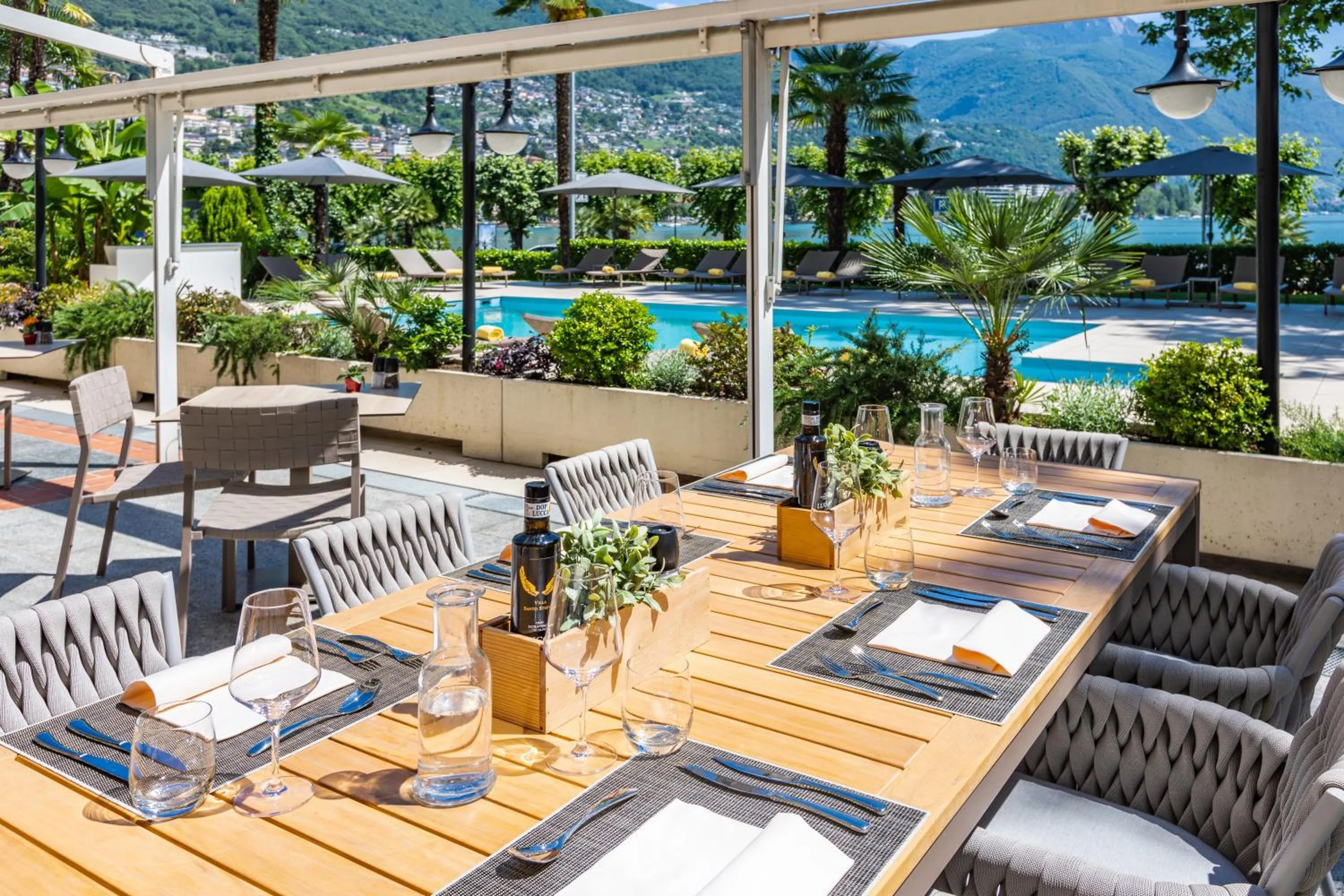 Patio in H4 Hotel Arcadia Locarno
