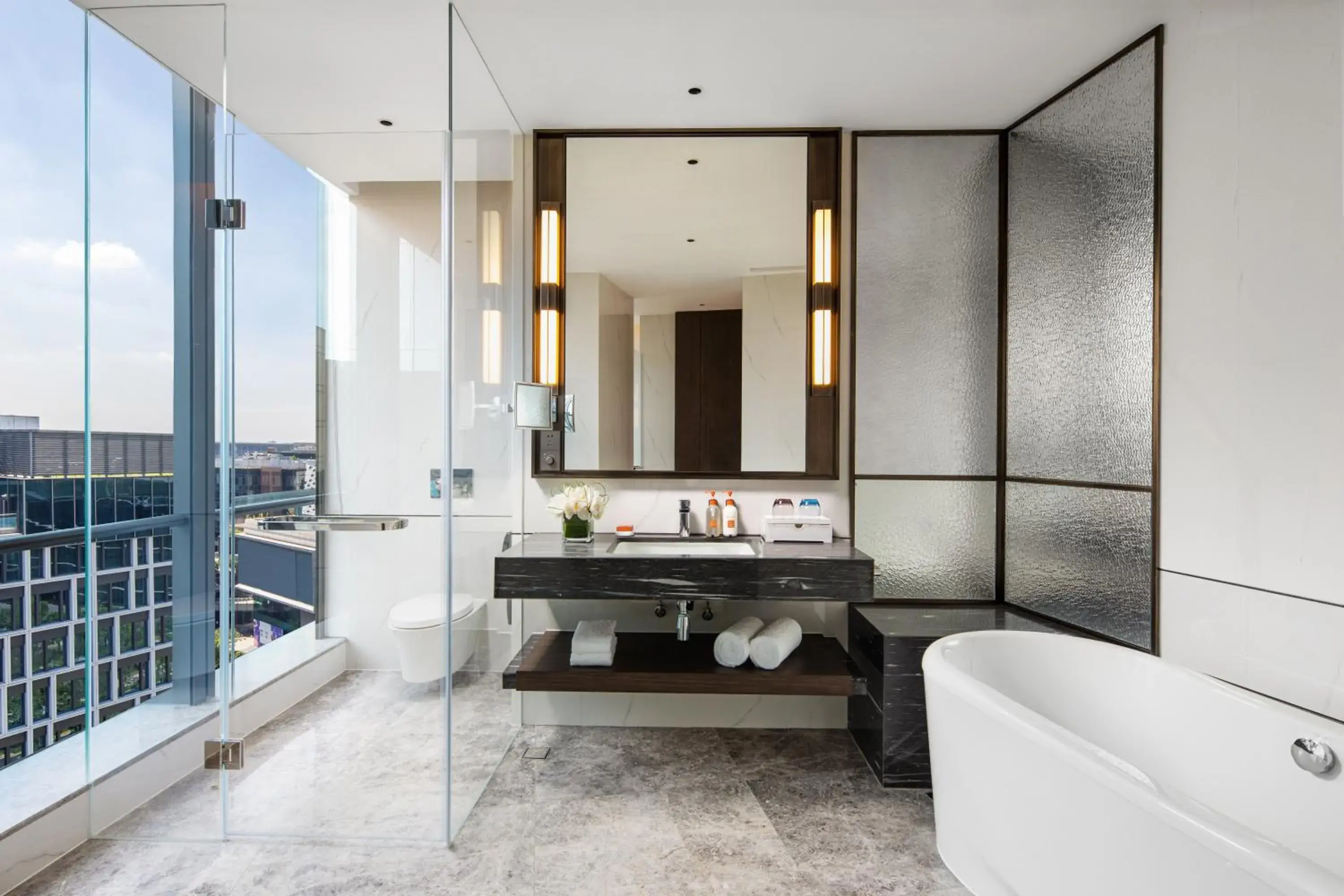 Bathroom in Crowne Plaza Shanghai Hongqiao by IHG Bathroom in Crowne Plaza Shanghai Hongqiao by IHG