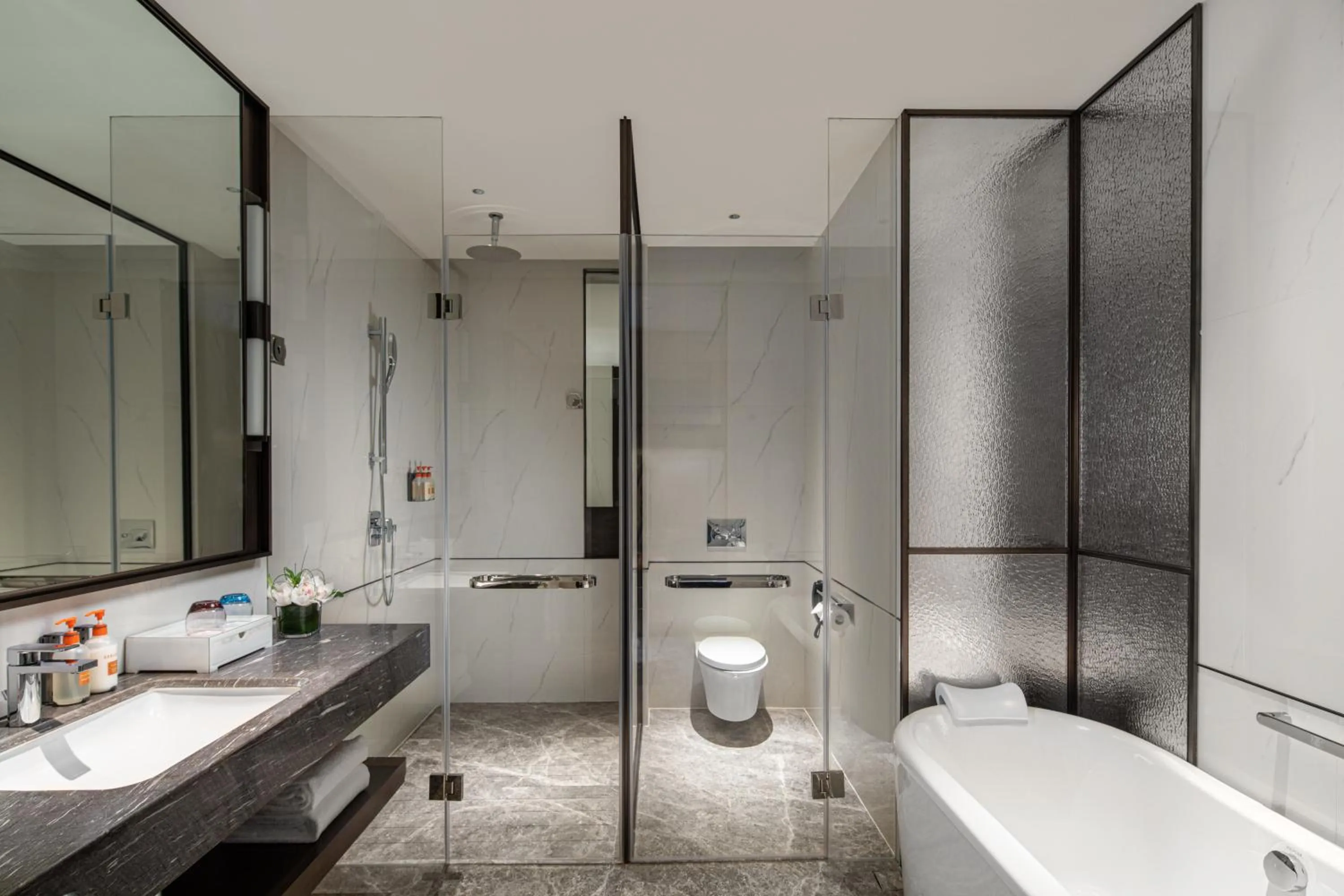 Bathroom in Crowne Plaza Shanghai Hongqiao by IHG