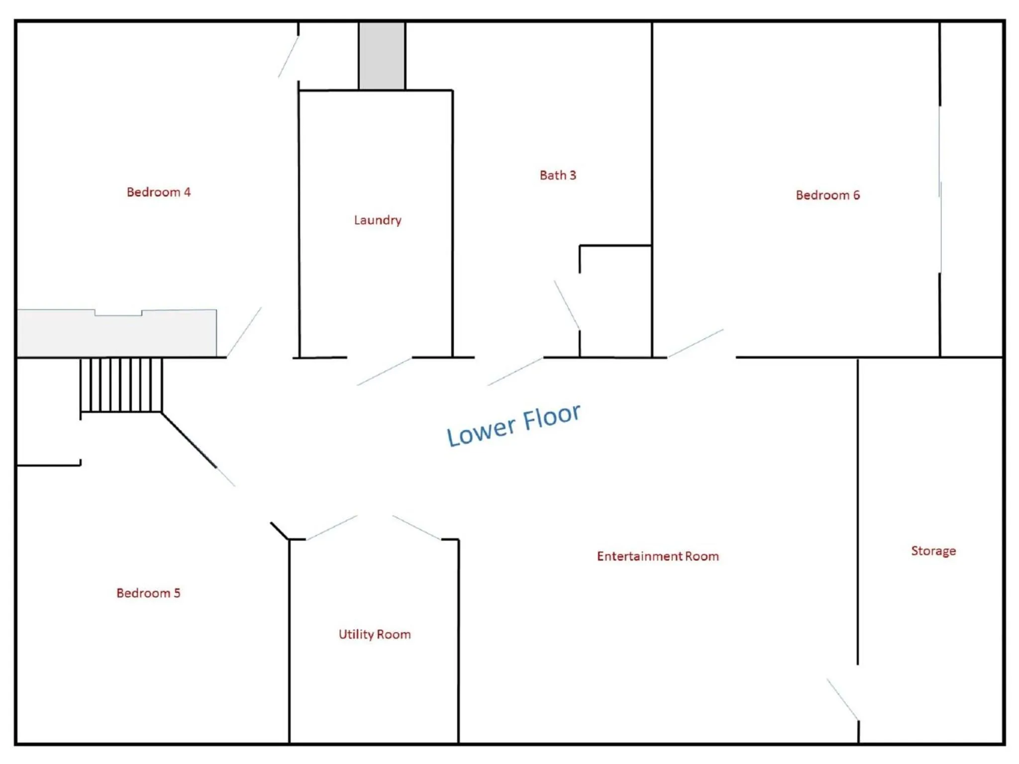 Floor plan in 6-Bedroom Tudor in the Downtown Historic District