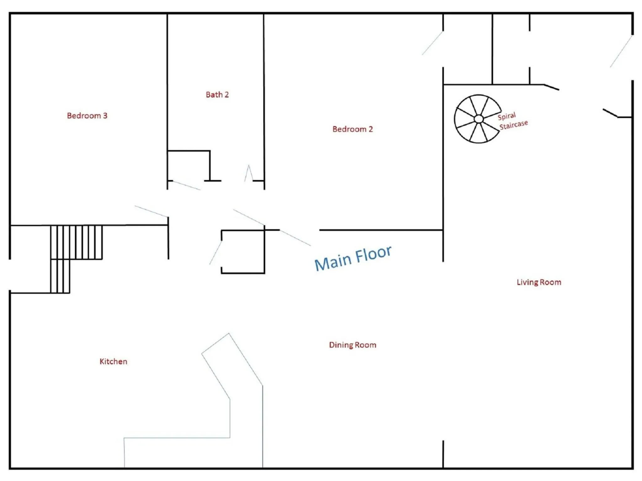 Floor plan in 6-Bedroom Tudor in the Downtown Historic District