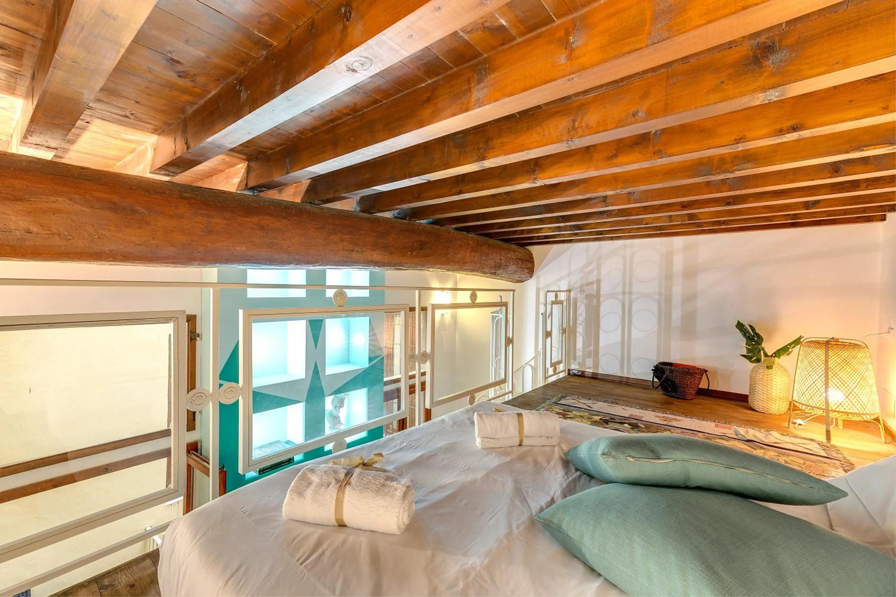 Bedroom, Bed in Tegolaio Apartment by Mamo Florence