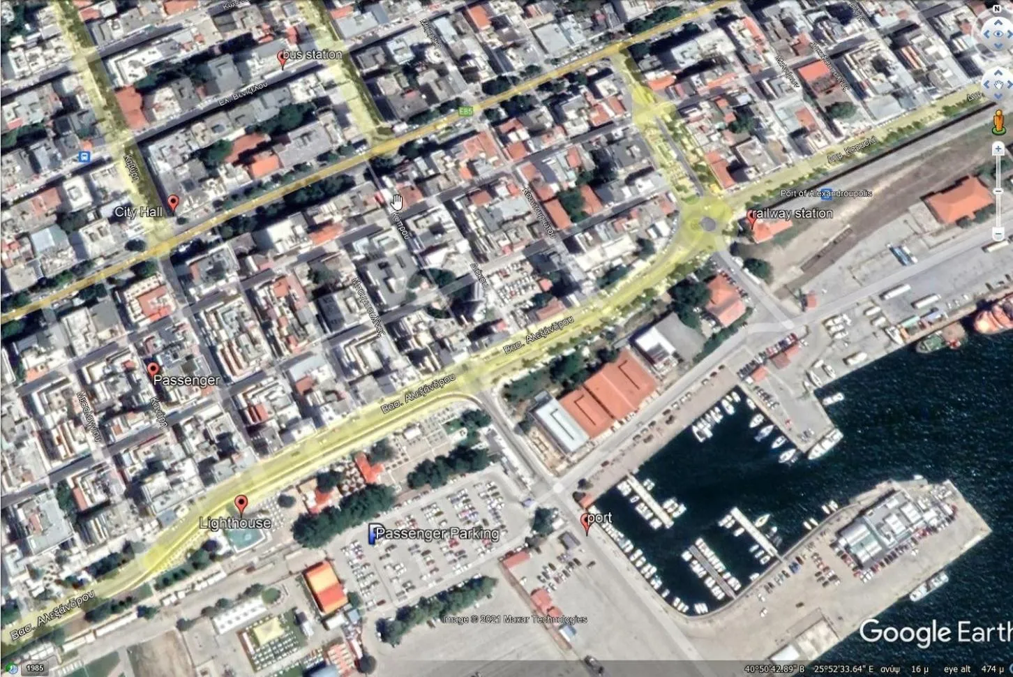 Bird's eye view in Passenger