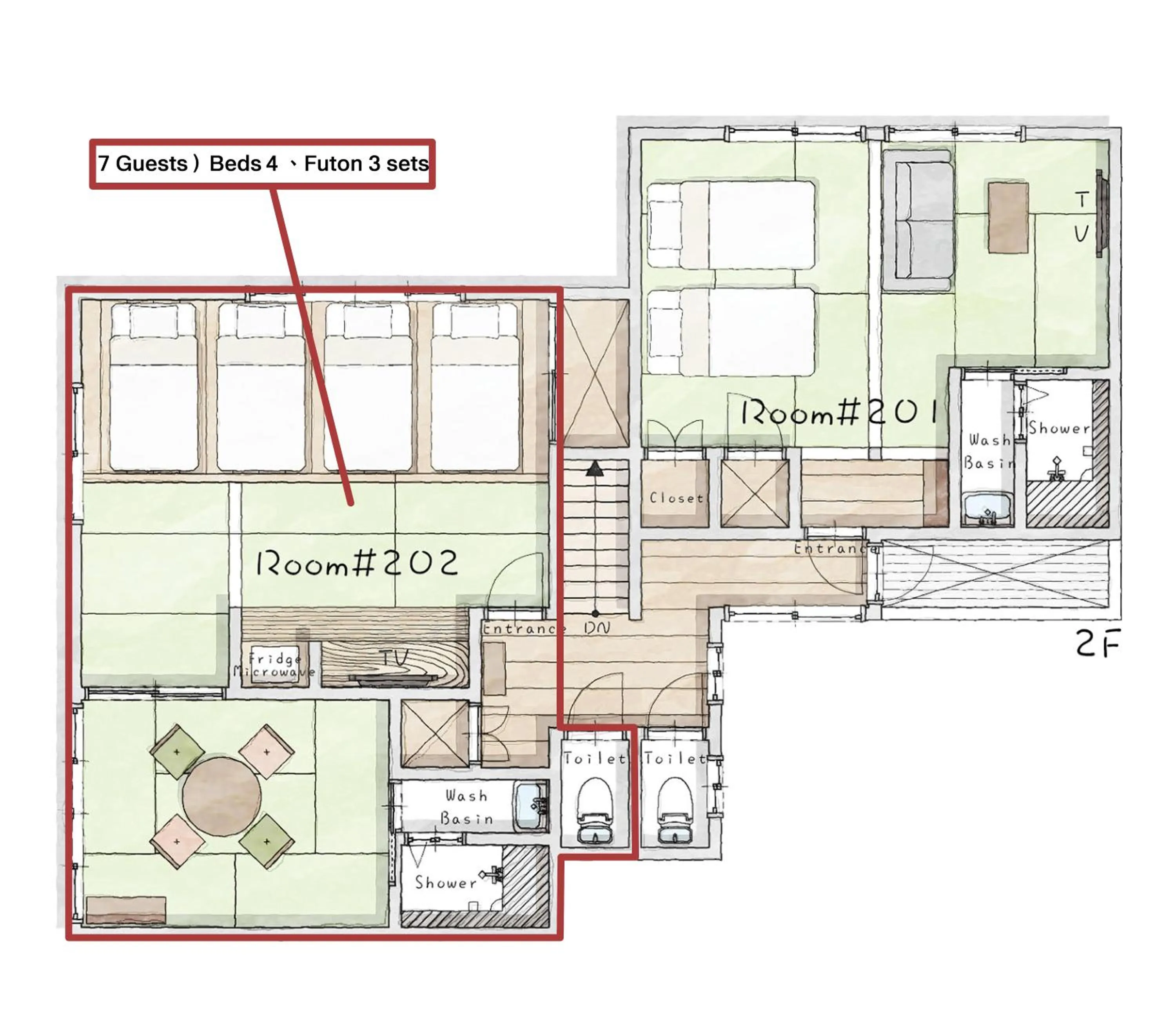 Floor plan in Yuimaru EAST - 最大18名貸切OK