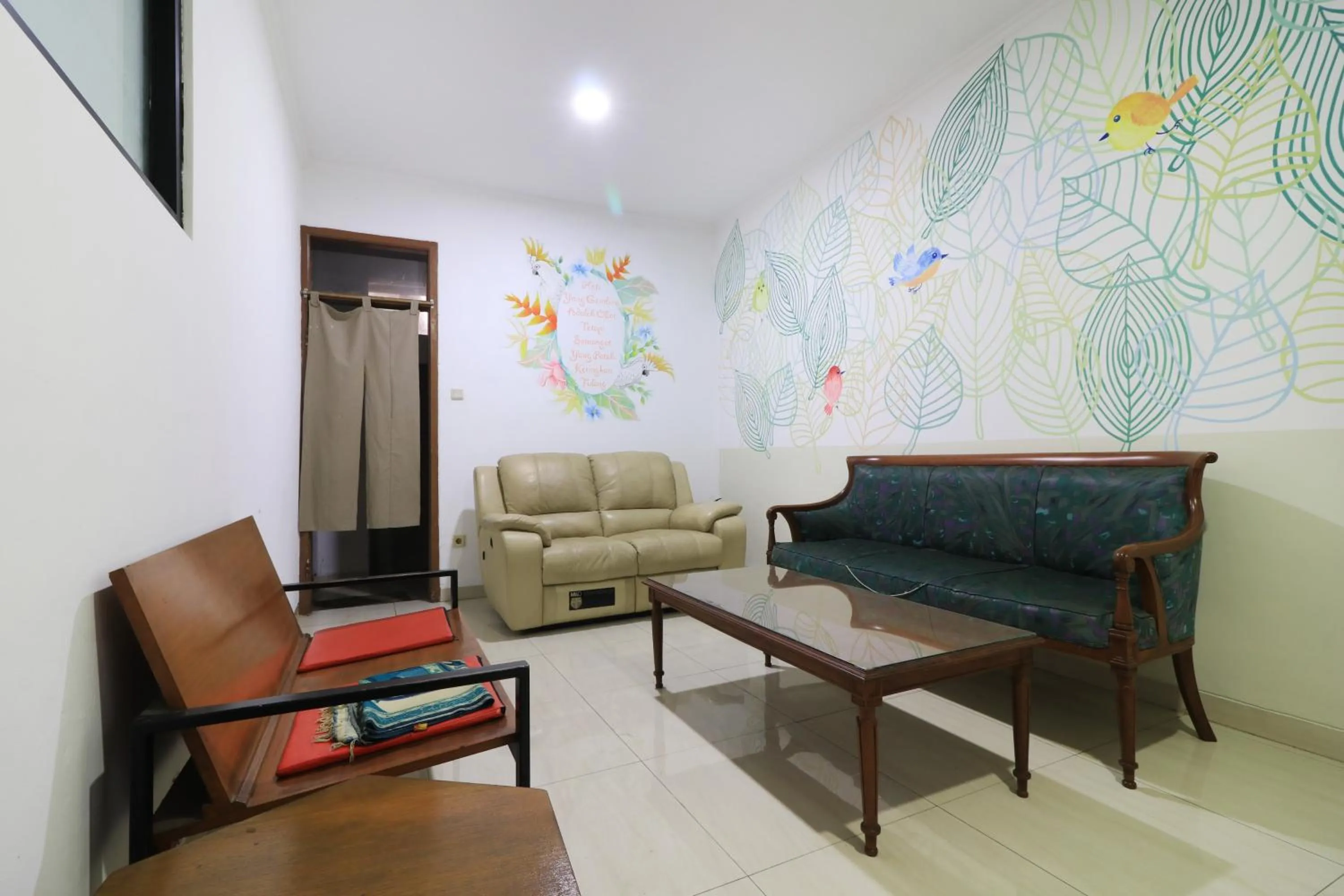 Seating area in Locus Rooms