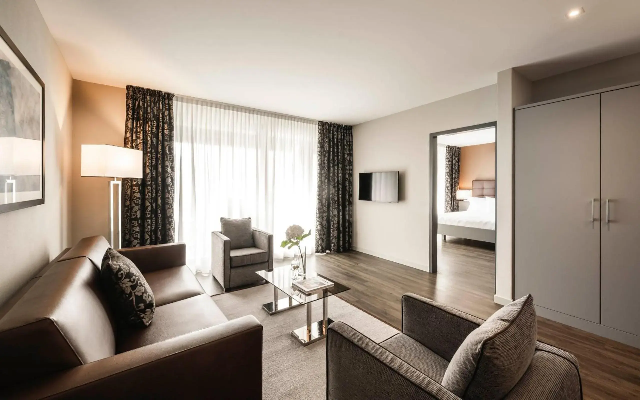 Living room, Bed in Hotel Belvedere Locarno Living room, Bed in Hotel Belvedere Locarno