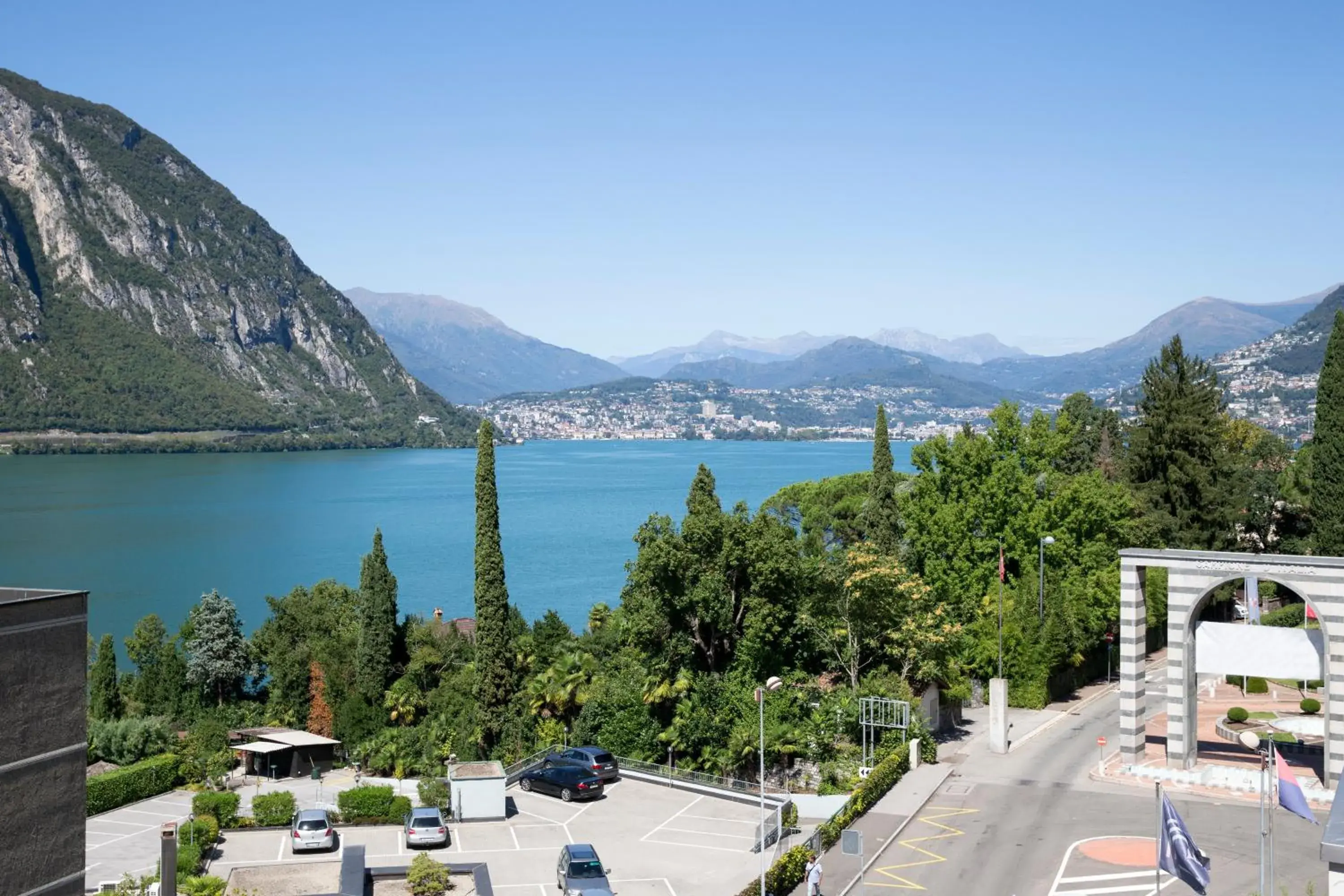 Property building in Hotel Campione Property building in Hotel Campione