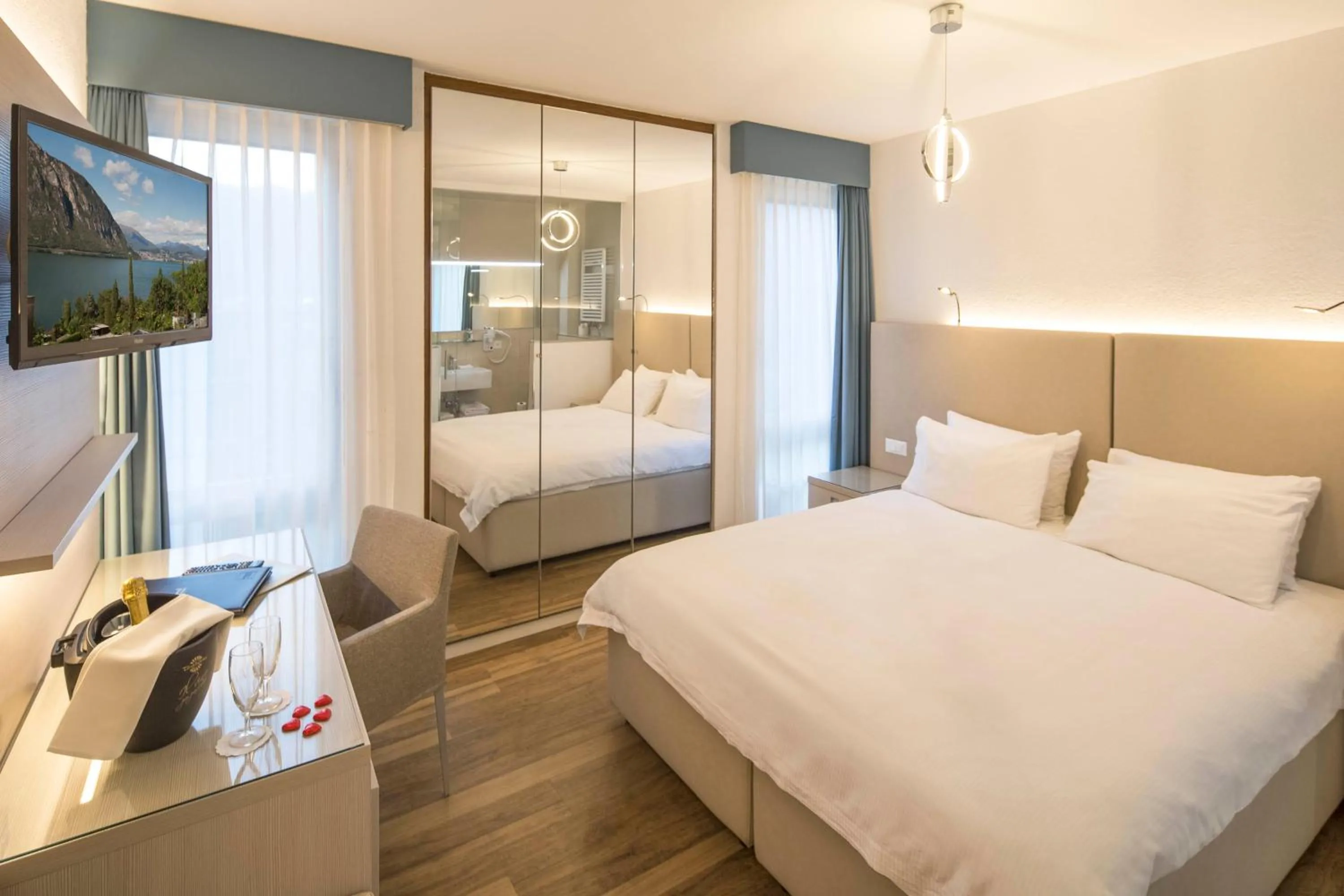 Bed in Hotel Campione