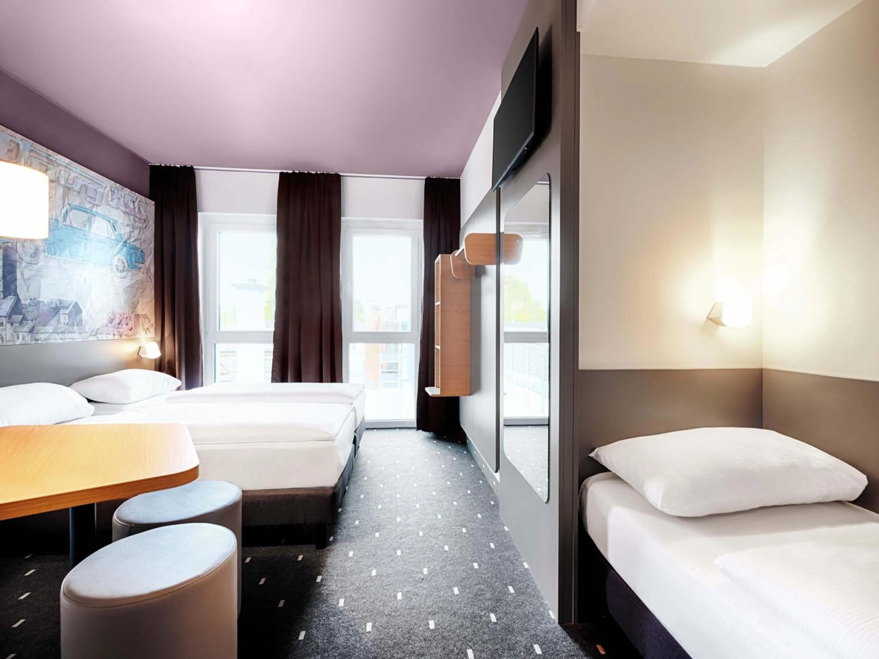 Bathroom, Bed in B&B Hotel Eisenach