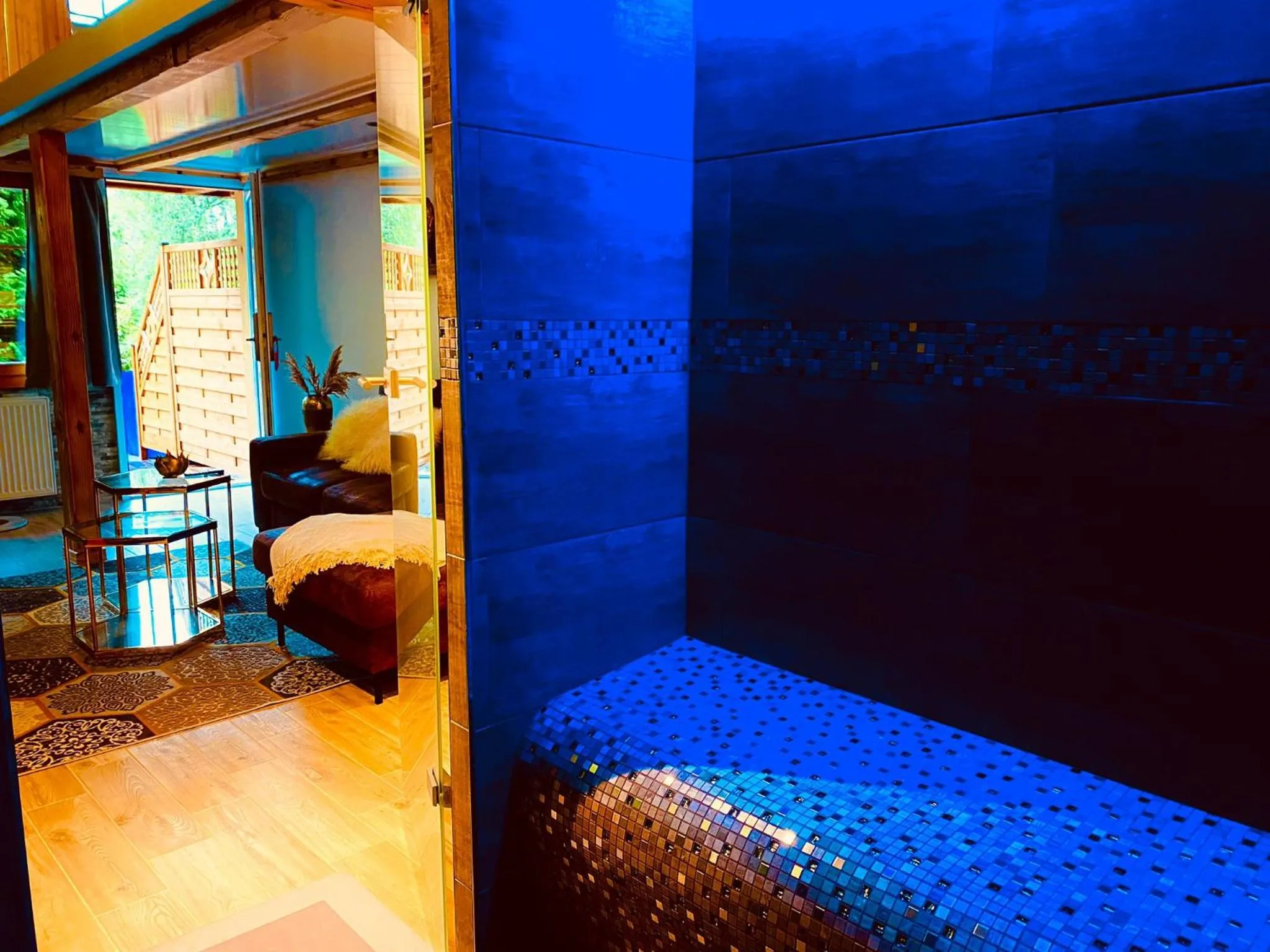 Steam room, Bed in Chalet Hotel Adler