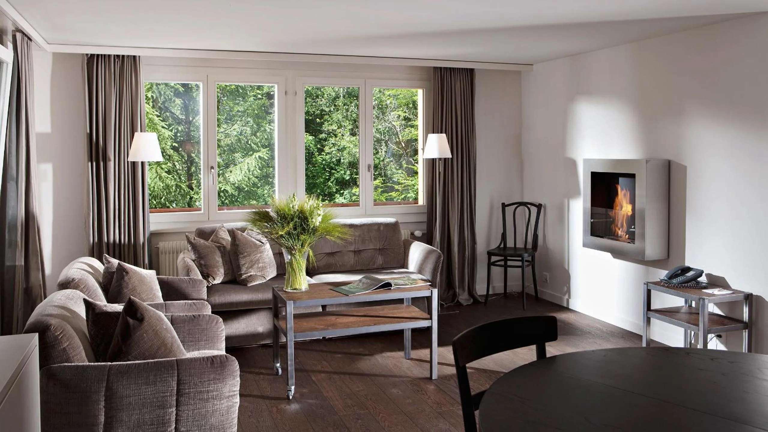 Living room in Hotel Arc-en-ciel Gstaad