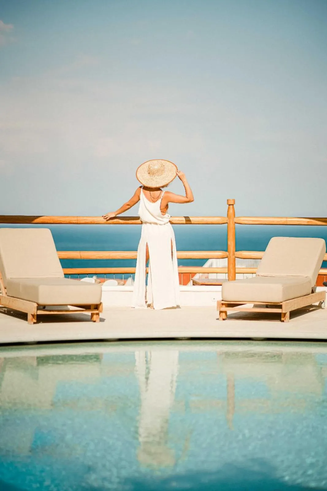 Pool view in Pilos Suites