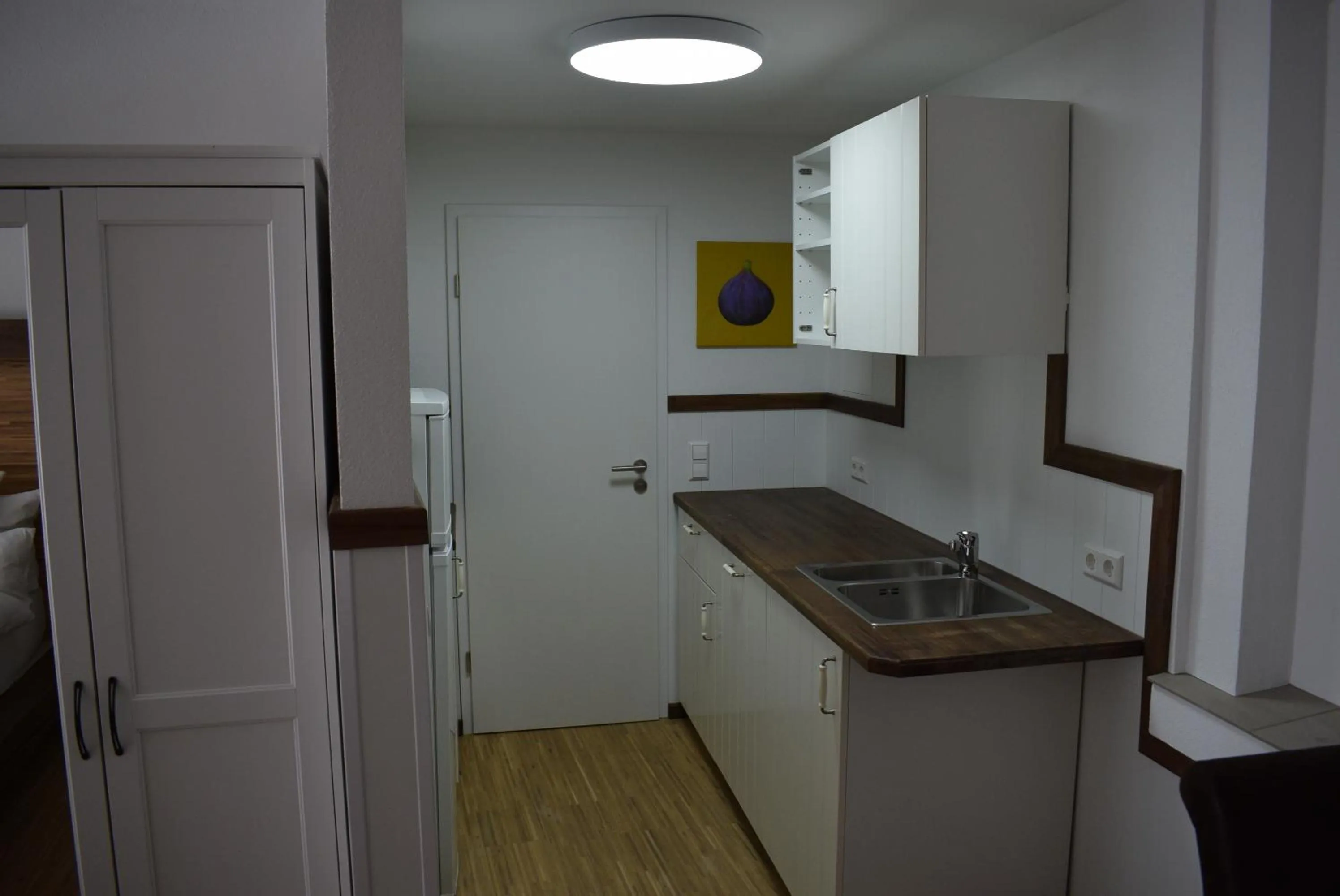Kitchen or kitchenette in Apartments mit Klimaanlage am Neckarufer, Schöne Aussicht