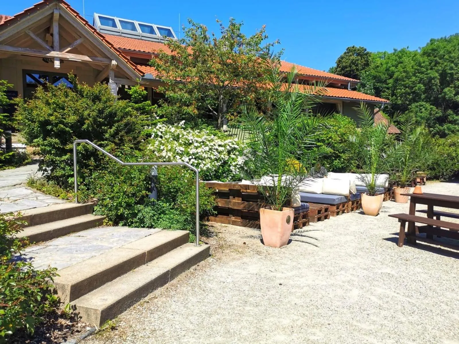 Patio in Forsthaus Thiemsburg im Nationalpark Hainich