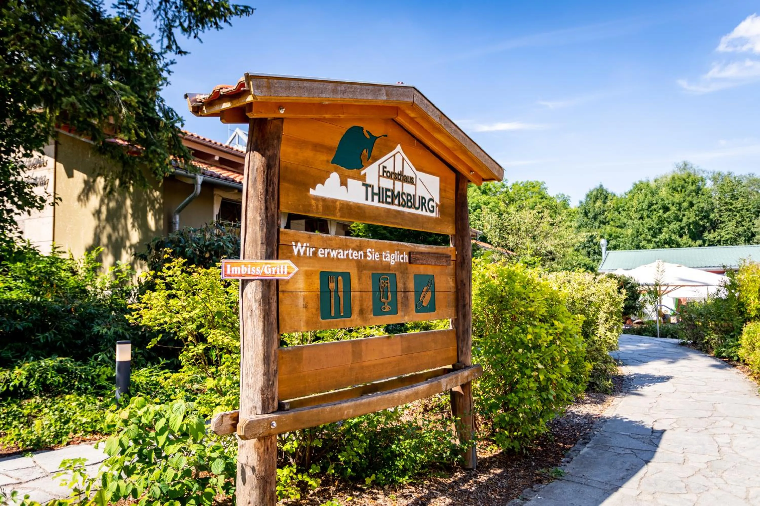 Patio in Forsthaus Thiemsburg im Nationalpark Hainich