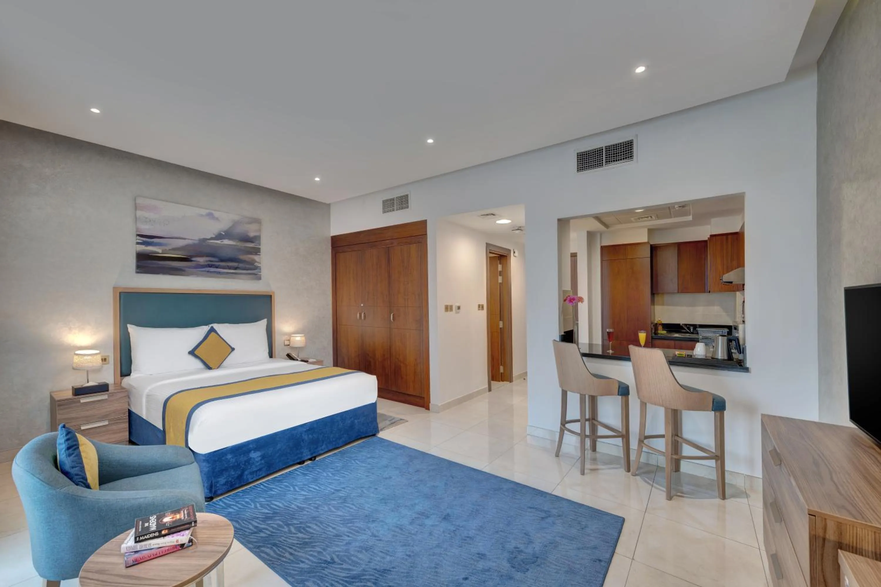 Bed in SUHA Park Hotel Apartments, Waterfront Jaddaf