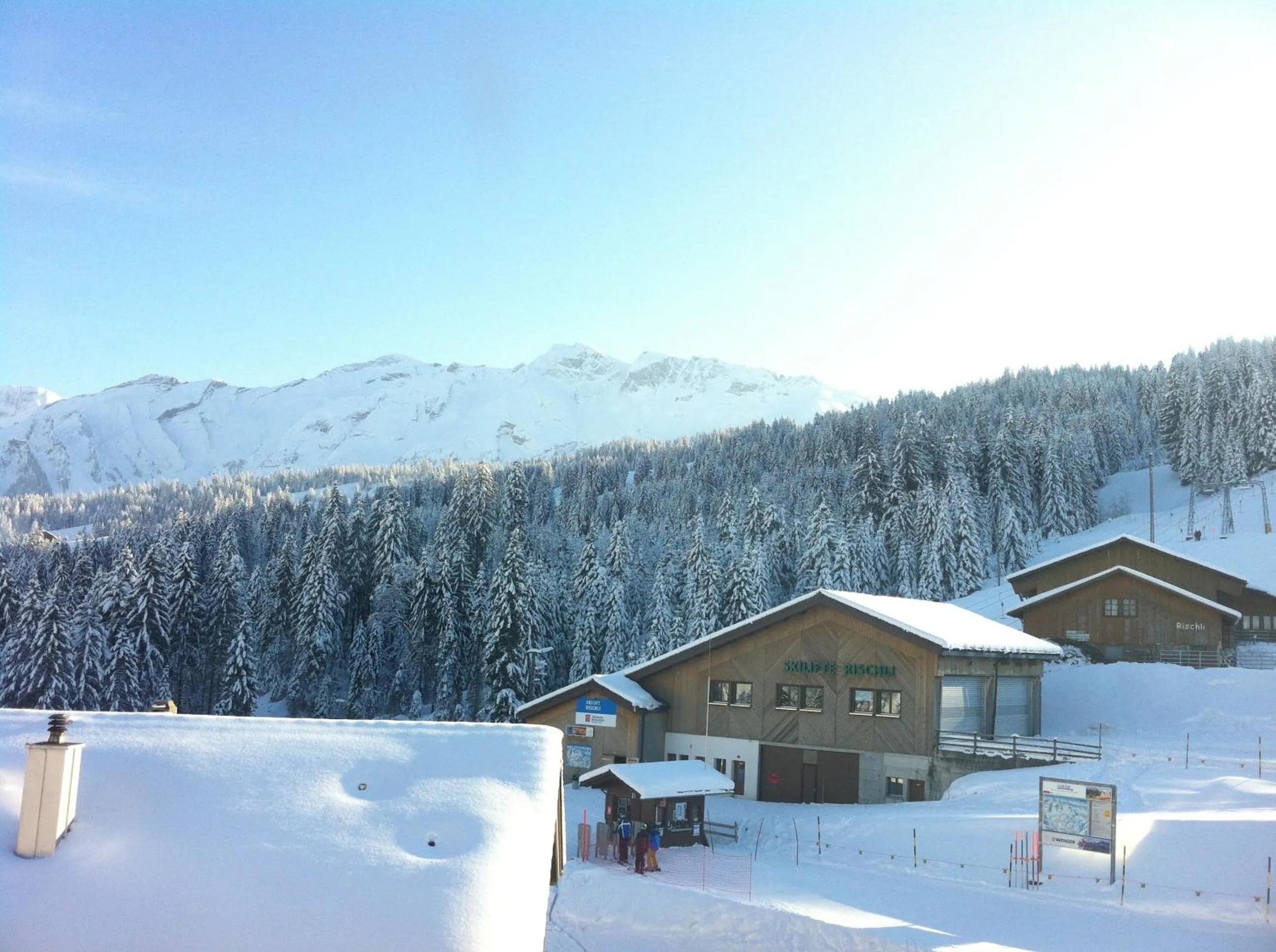 Skiing in Hotel Rischli