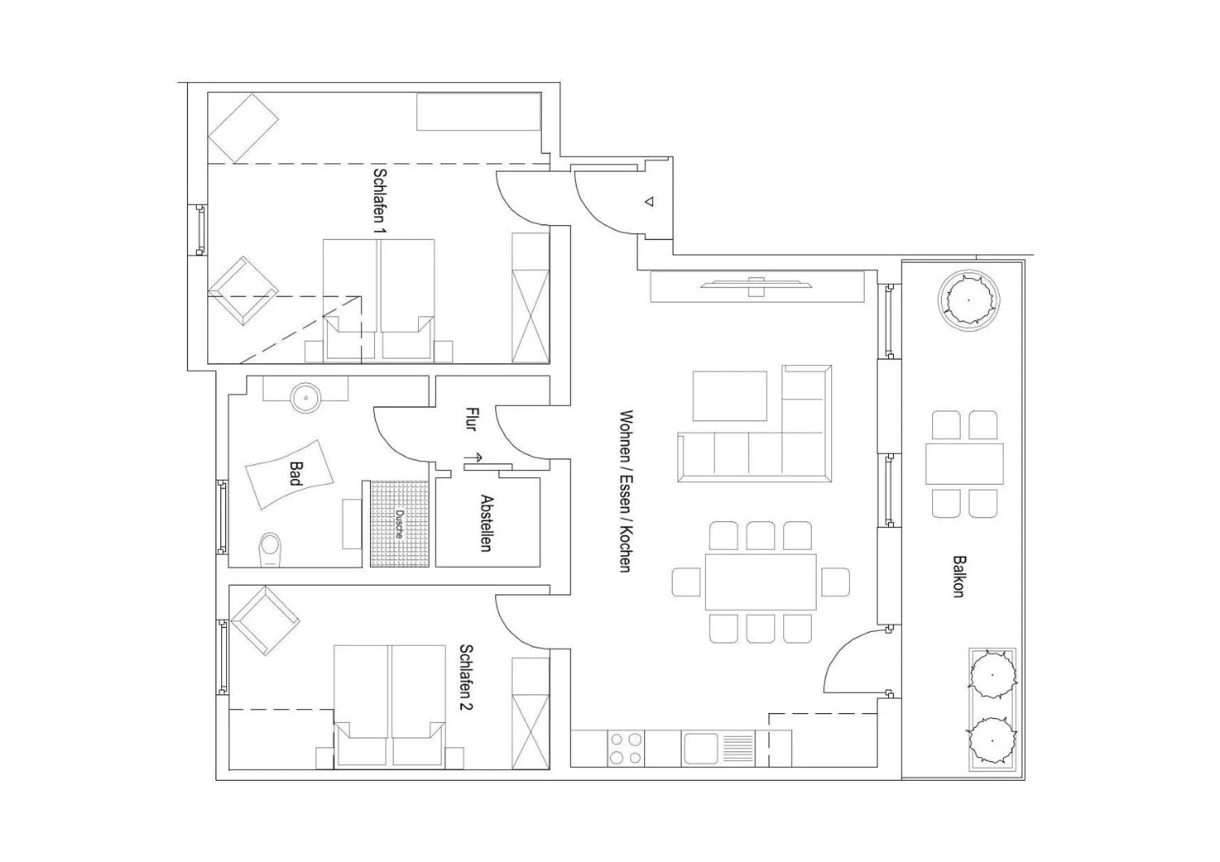 Floor plan in Apart Hotel Lang