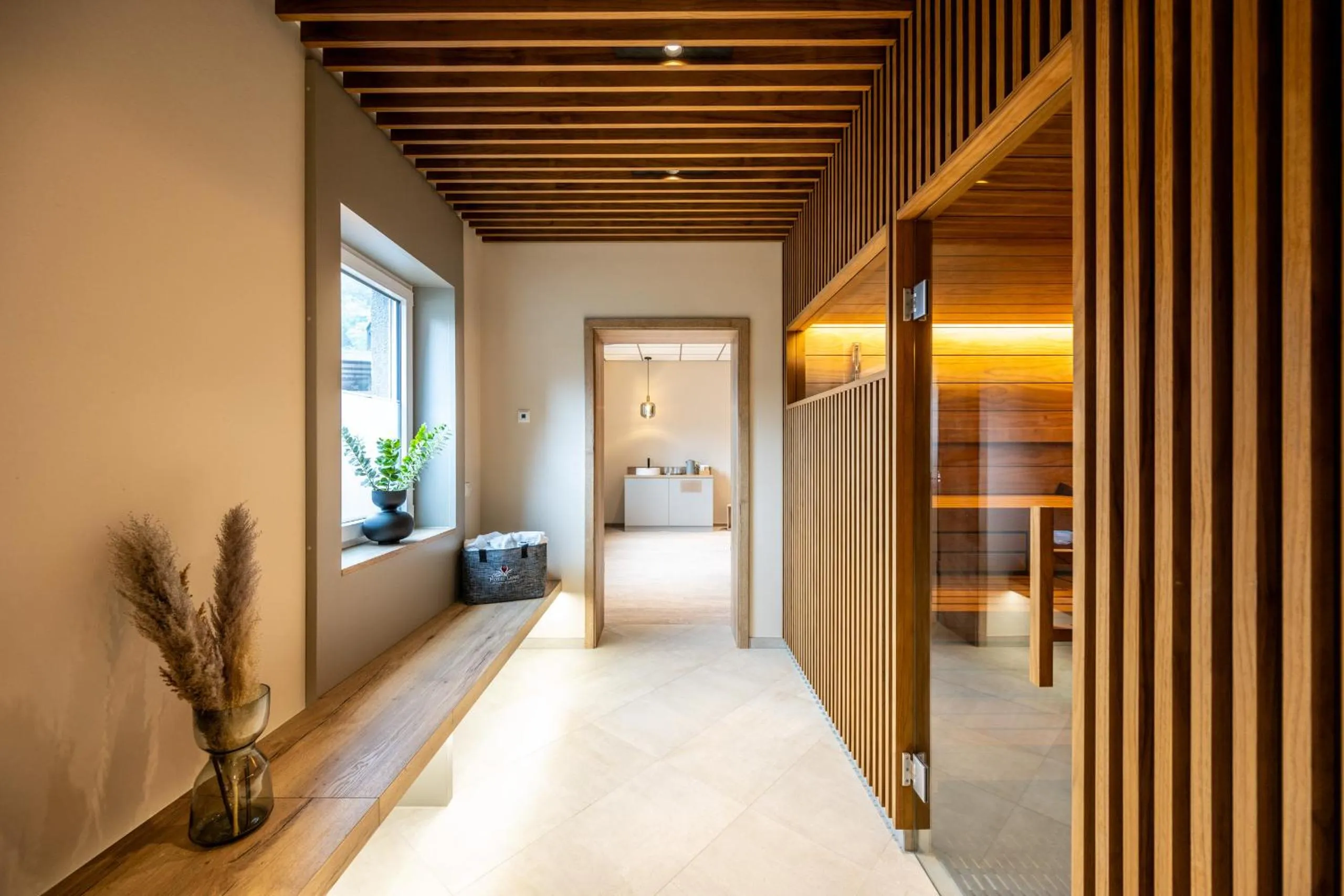 Sauna, Bed in Apart Hotel Lang