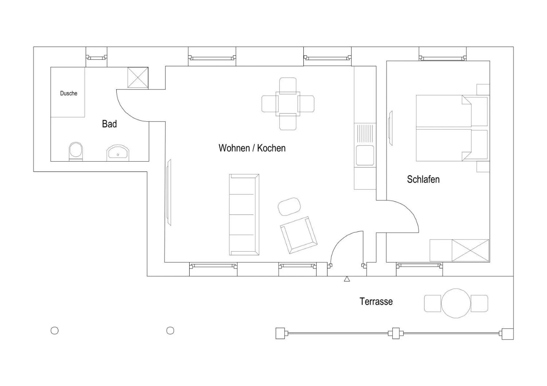 Floor plan in Apart Hotel Lang