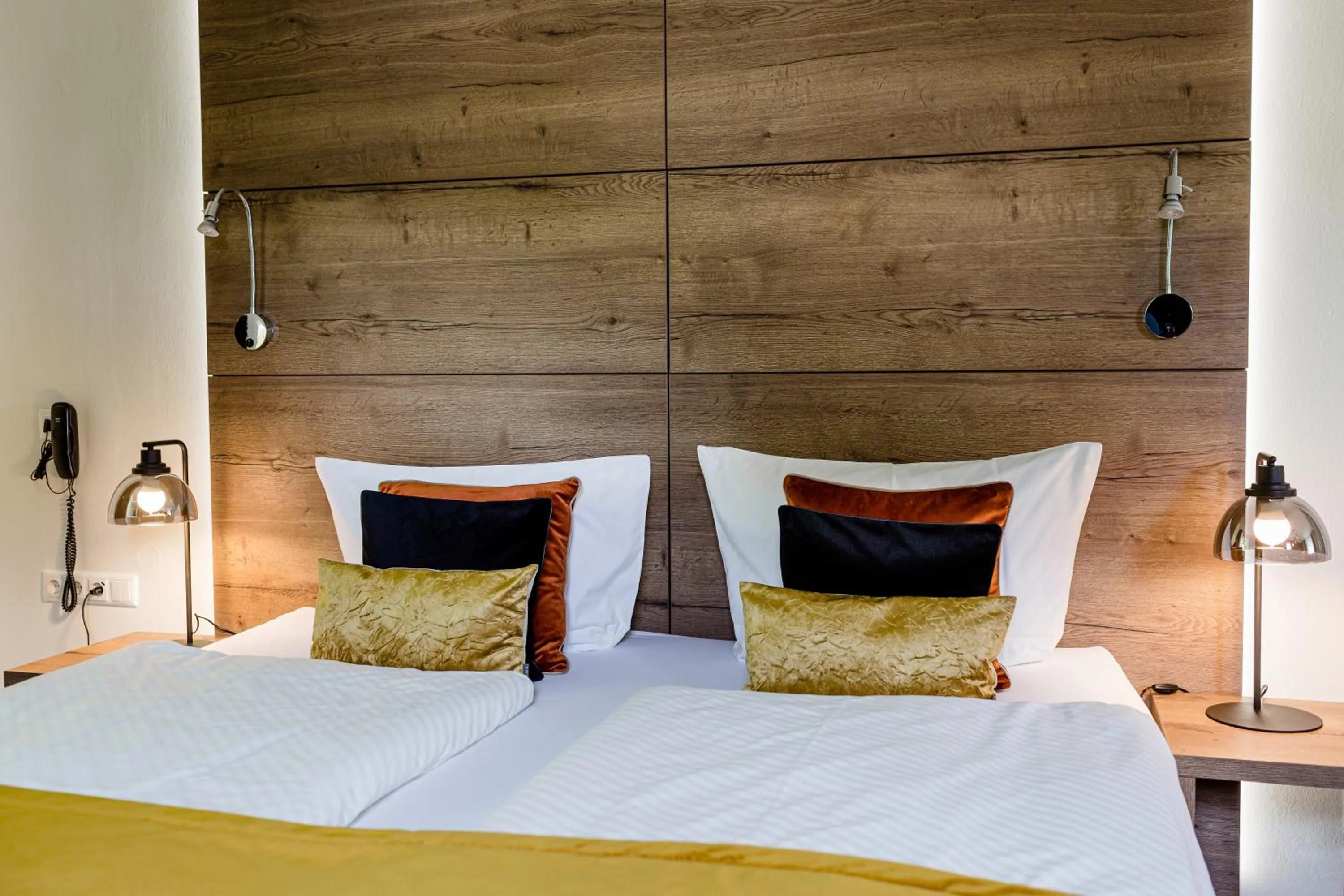 Bed in Hotel Restaurant Zwergschlösschen