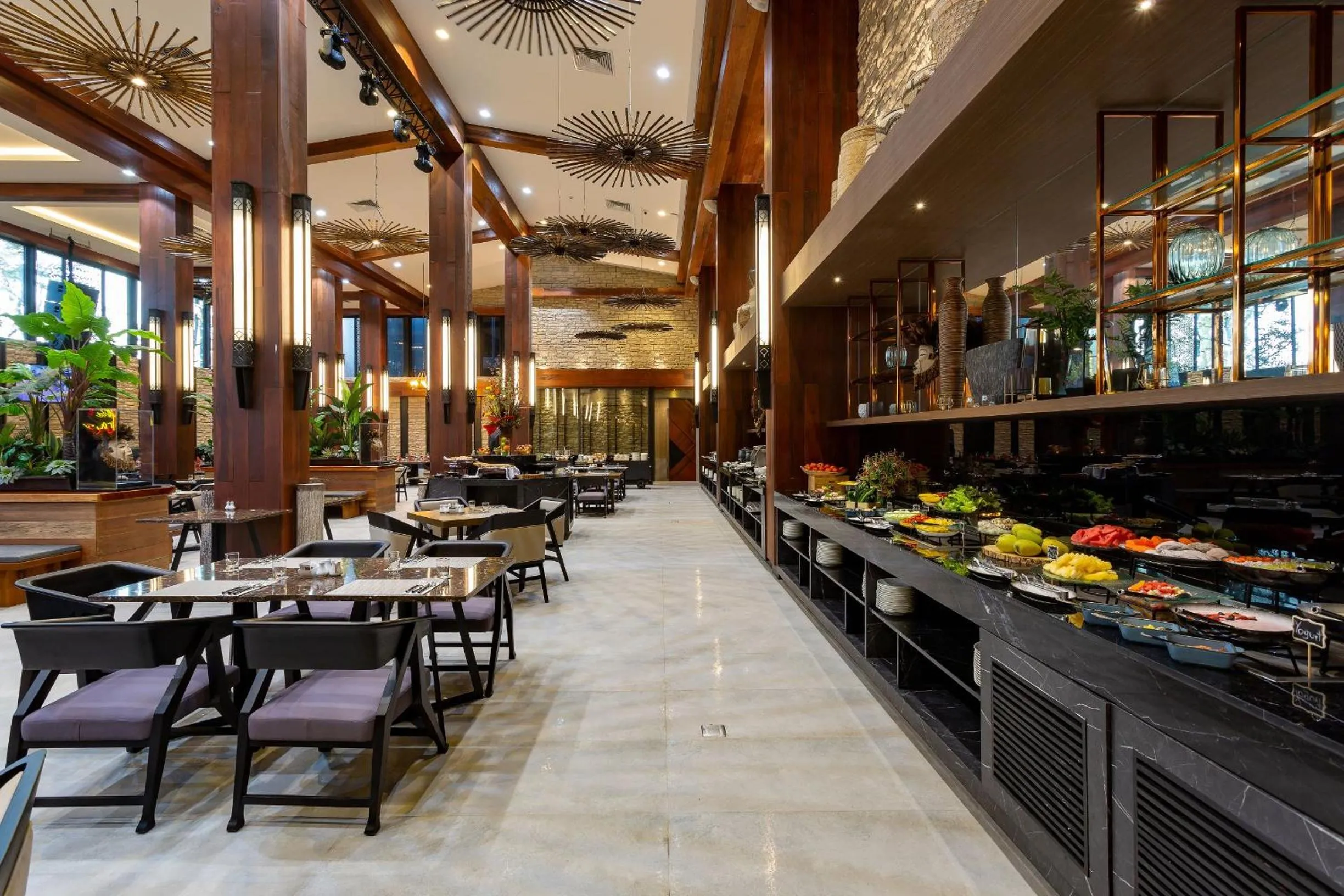 Buffet breakfast in The Gems Mining Pool Villas Pattaya