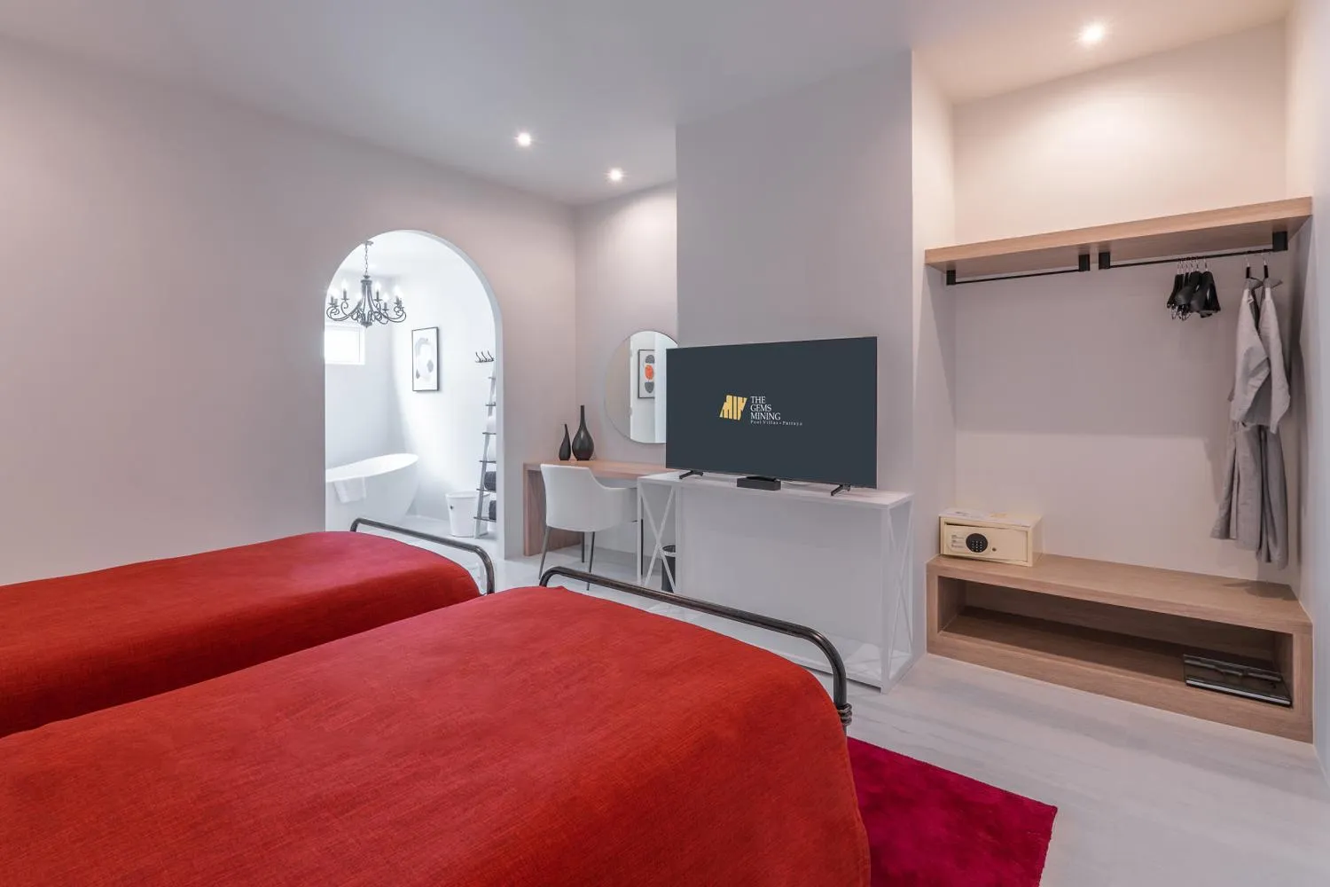 TV and multimedia, Bed in The Gems Mining Pool Villas Pattaya