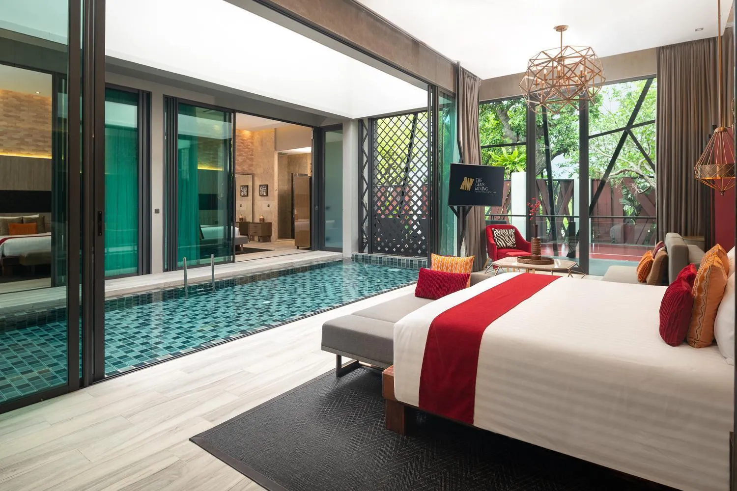 Photo of the whole room, Bed in The Gems Mining Pool Villas Pattaya