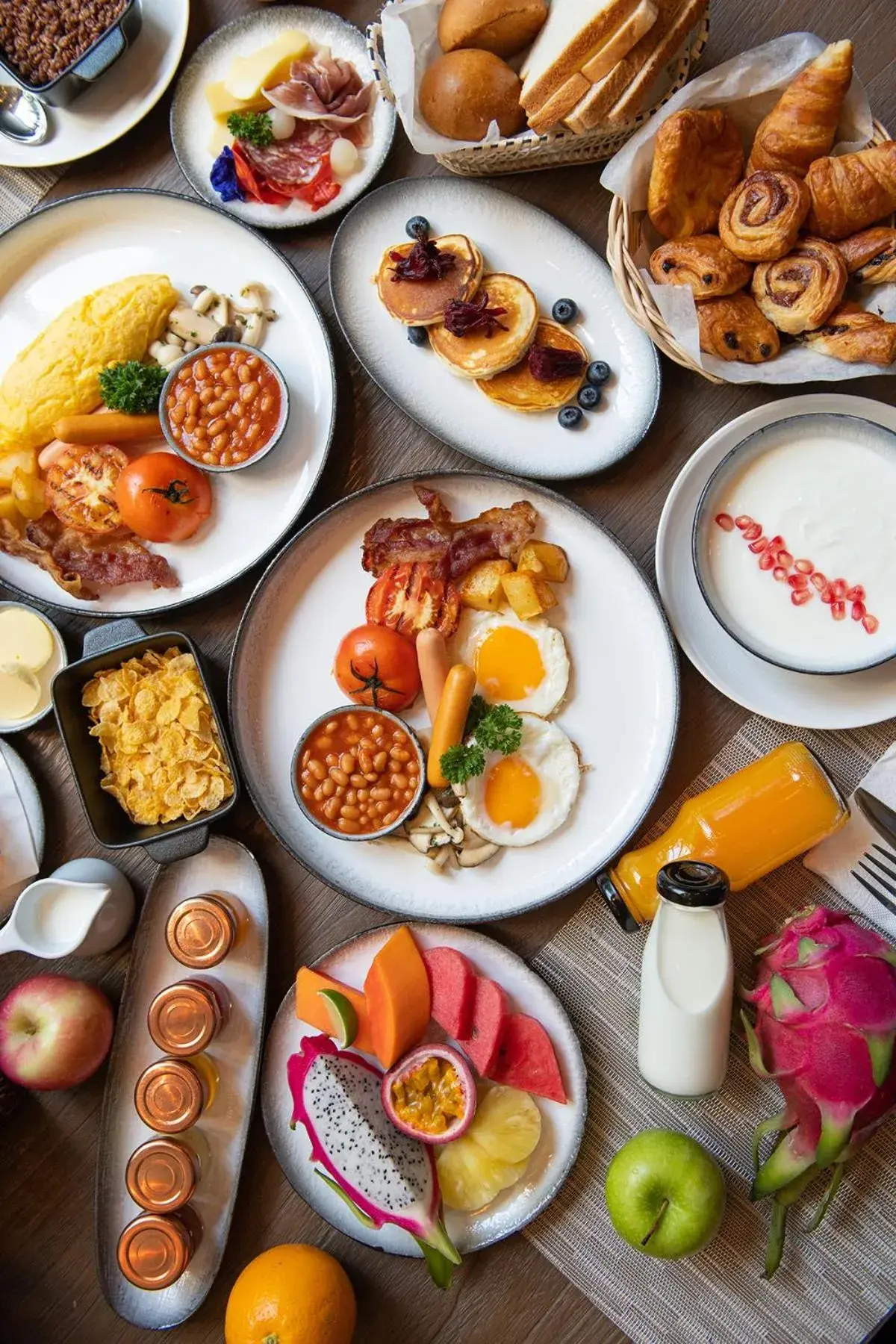 Buffet breakfast in The Gems Mining Pool Villas Pattaya Buffet breakfast in The Gems Mining Pool Villas Pattaya